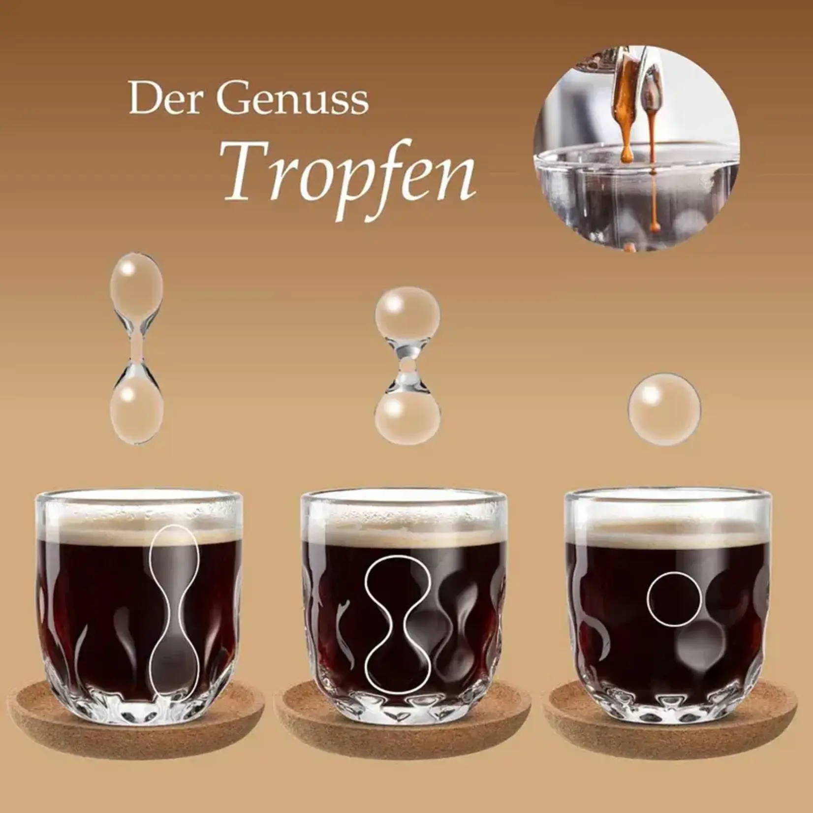 Leonardo Loving Glass Leonardo Gocce druppel 1 set-2 220 ml koffie glazen Leonardo 055182