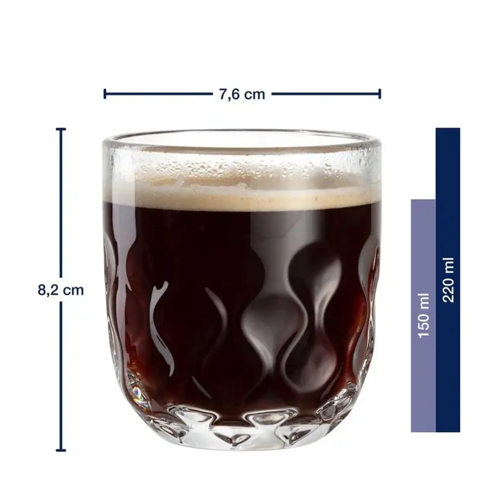 Leonardo Loving Glass Leonardo Gocce druppel 2 set-2 220 ml koffie glazen Leonardo 055183