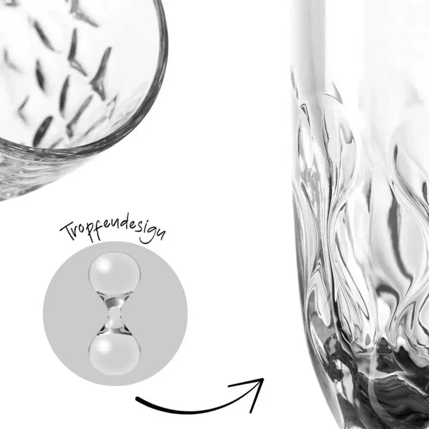 Leonardo Loving Glass Leonardo Gocce druppel 2 set-2 220 ml koffie glazen Leonardo 055183