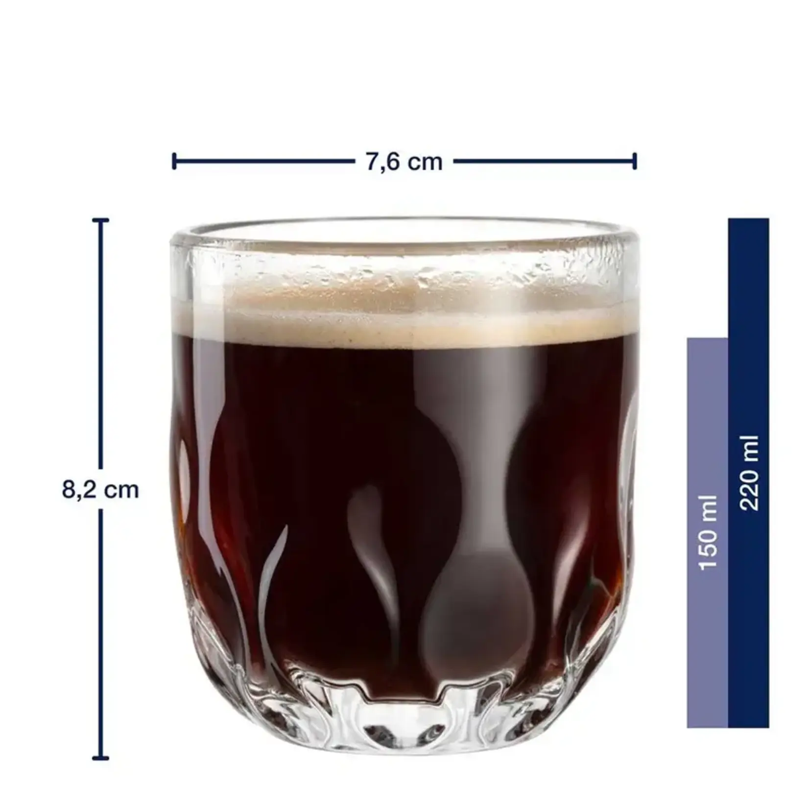 Leonardo Loving Glass Leonardo Gocce druppel 3 set-2 220 ml koffie glazen Leonardo 055184