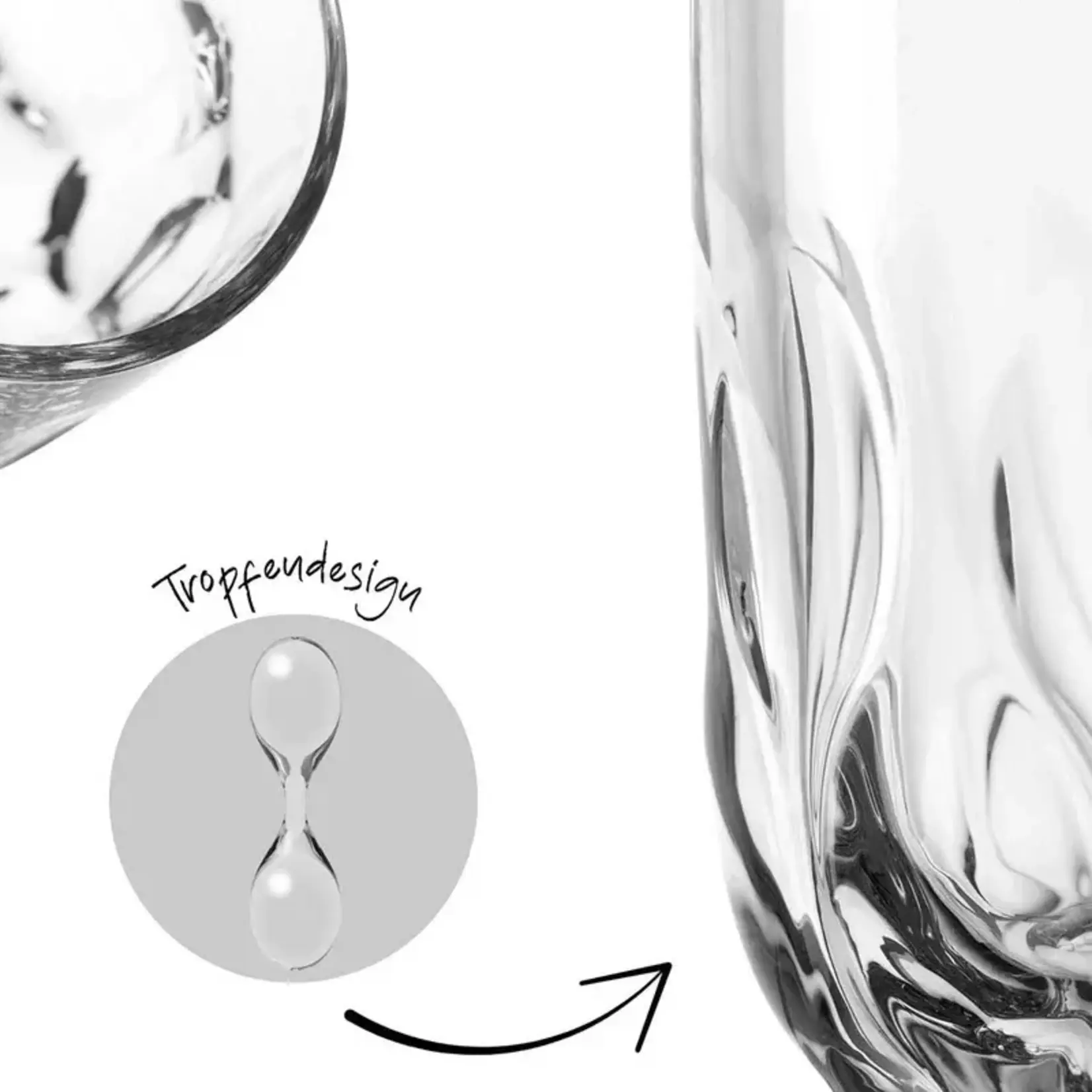 Leonardo Loving Glass Leonardo Gocce druppel 3 set-2 220 ml koffie glazen Leonardo 055184