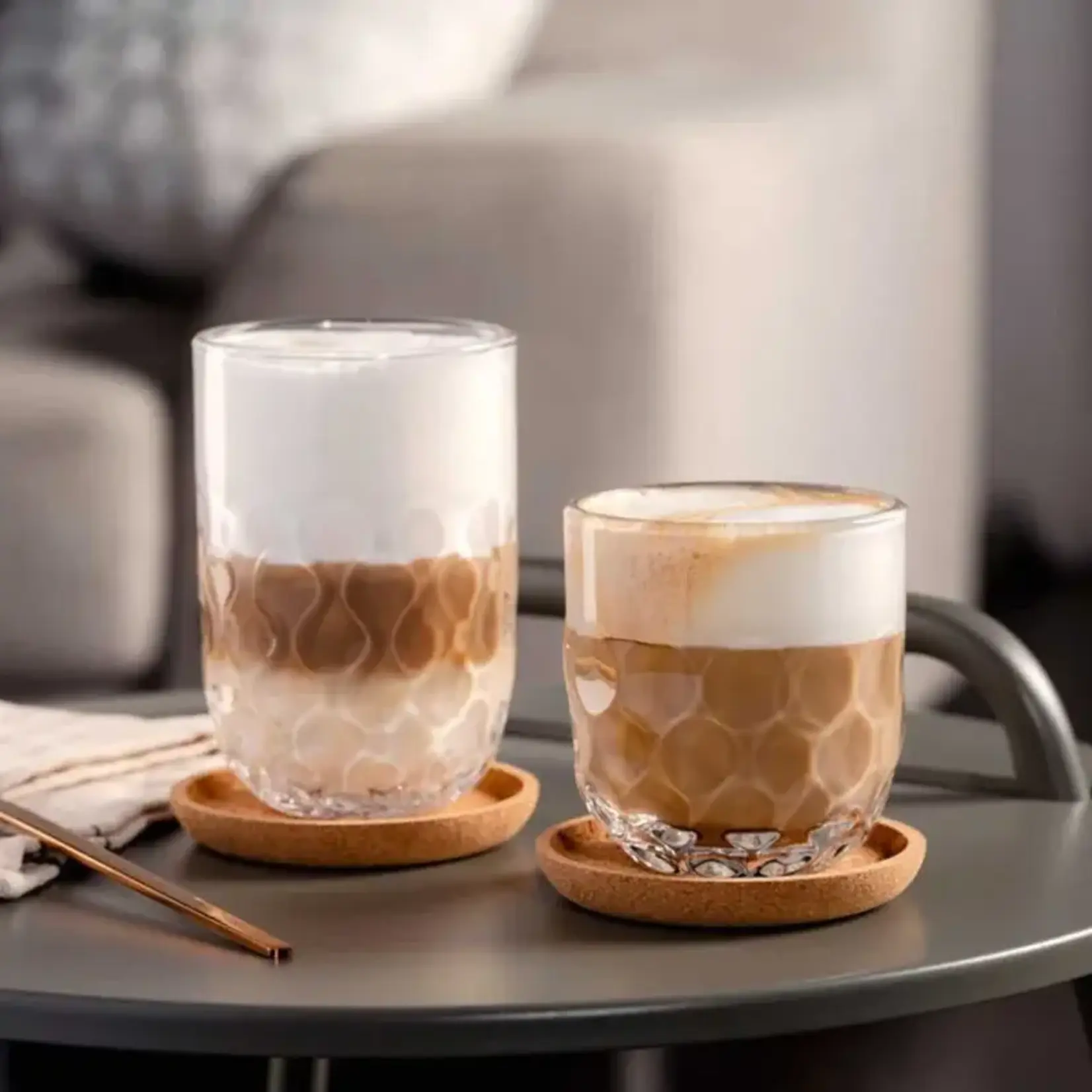 Leonardo Loving Glass Leonardo Gocce set-4 Ø 9 cm kurken onderzetters Leonardo 057172