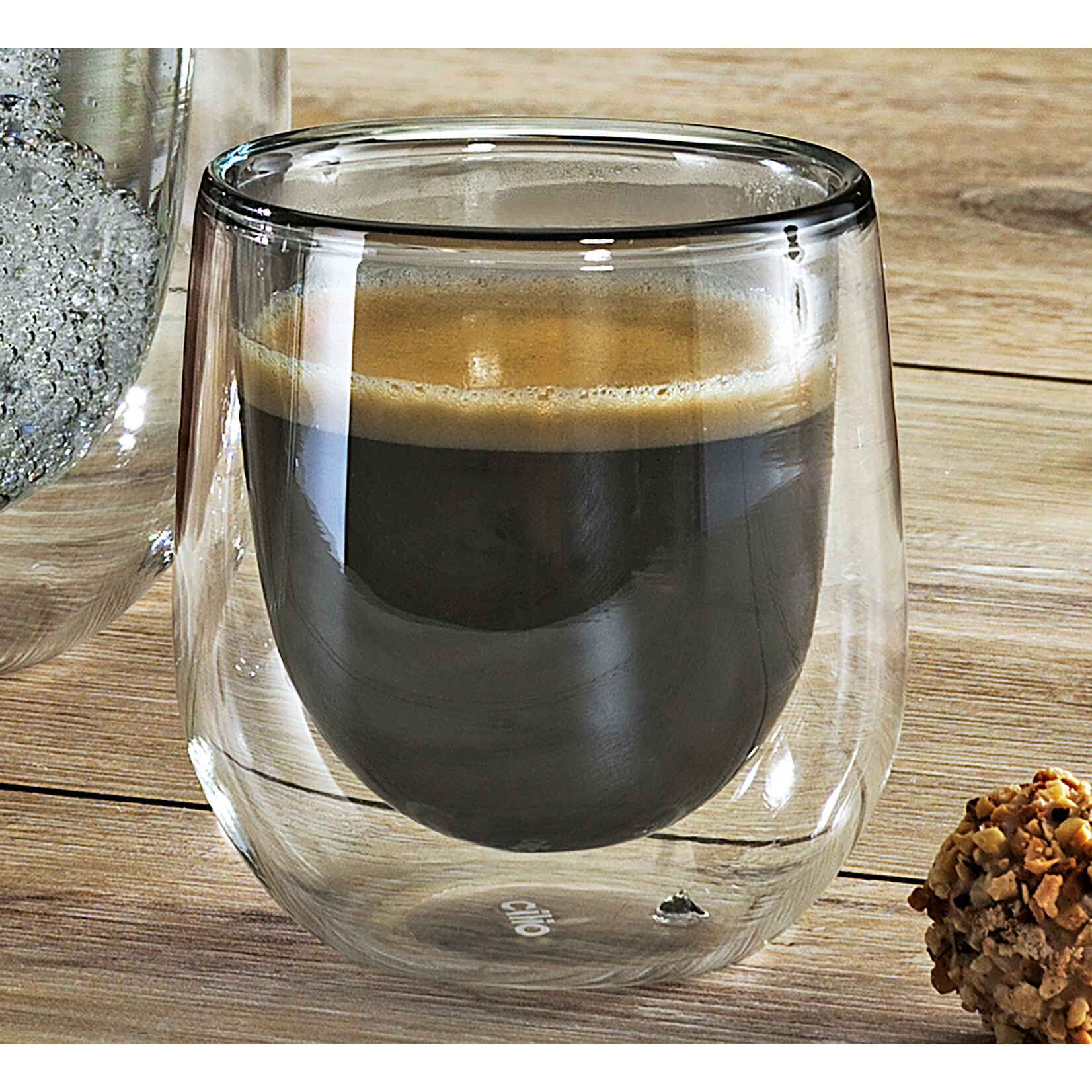 Cilio Grijs 80 ml espresso glas set-2 dubbelwandig Cilio Verona espresso glas Cilio 292916