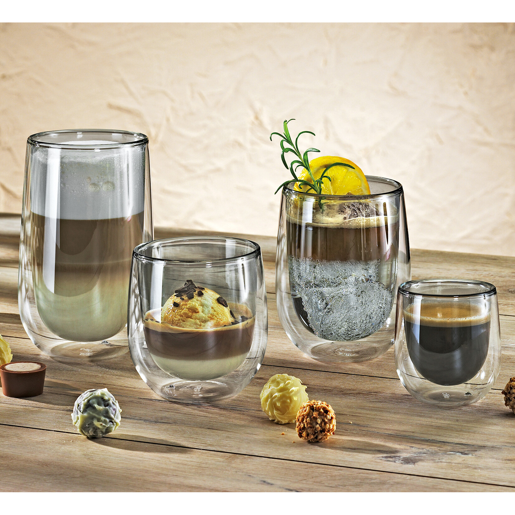 Cilio Grijs 80 ml espresso glas set-2 dubbelwandig Cilio Verona espresso glas Cilio 292916