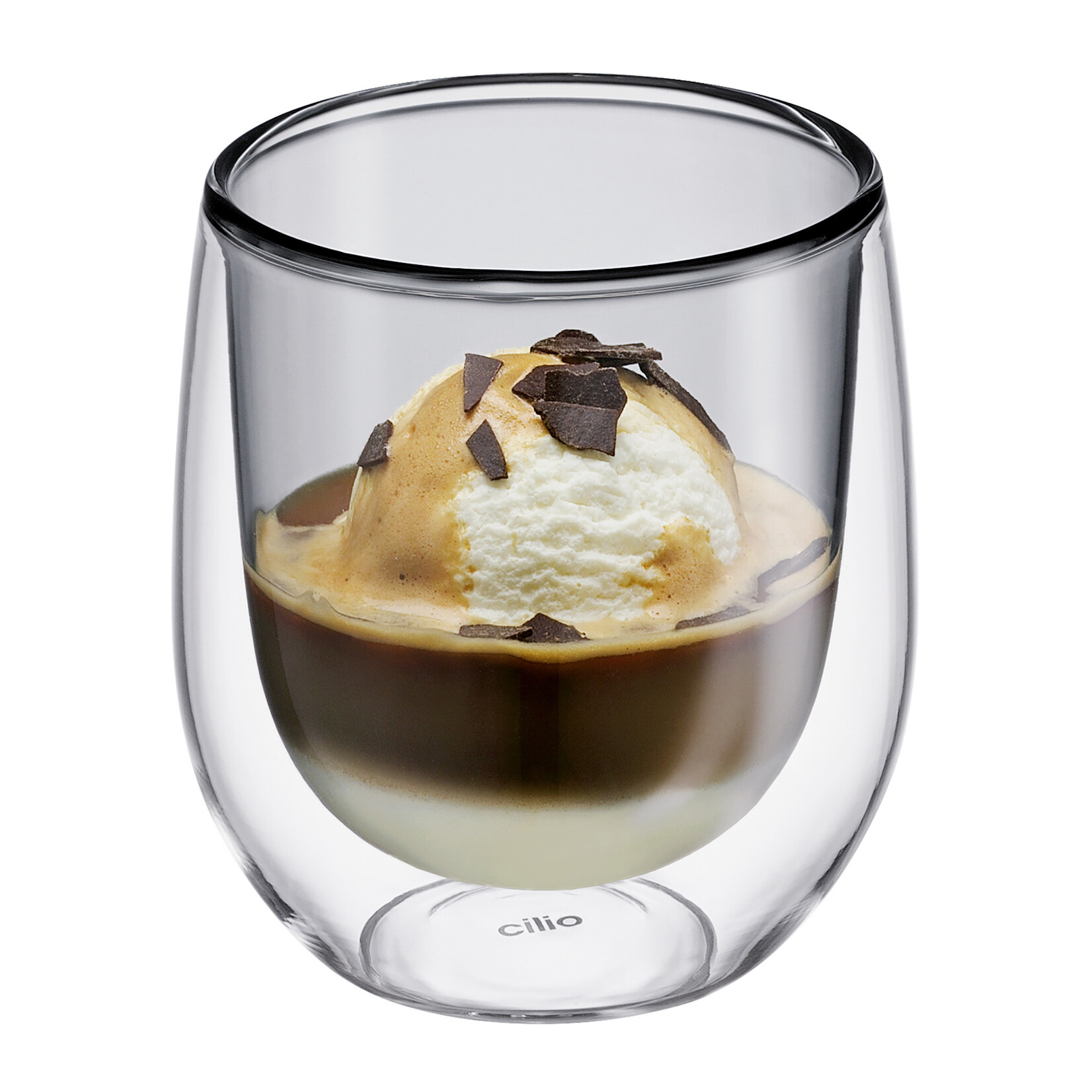 Cilio Grijs 150 ml koffie glas set-2 dubbelwandig Cilio Verona koffie glas Cilio 292923