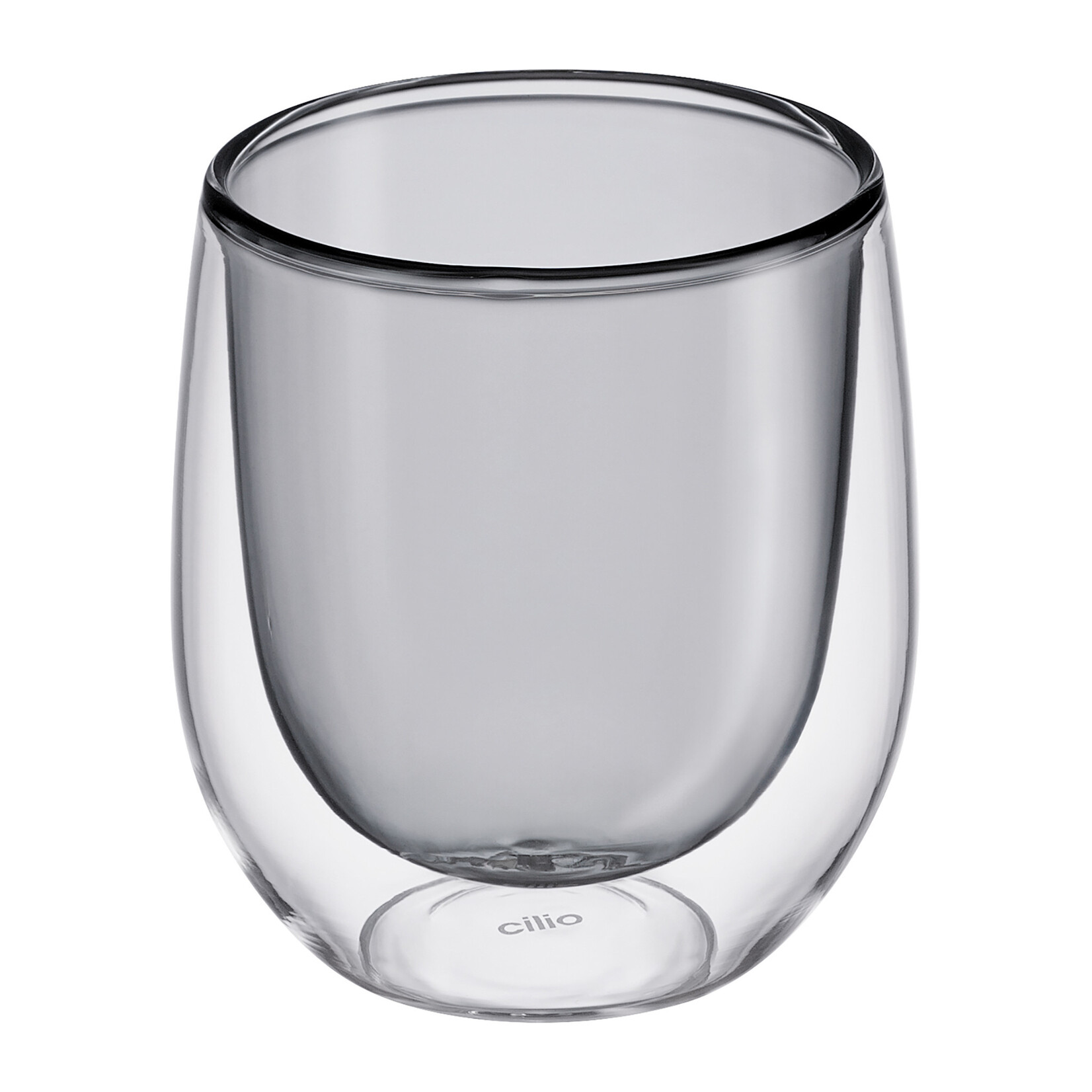 Cilio Grijs 150 ml koffie glas set-2 dubbelwandig Cilio Verona koffie glas Cilio 292923