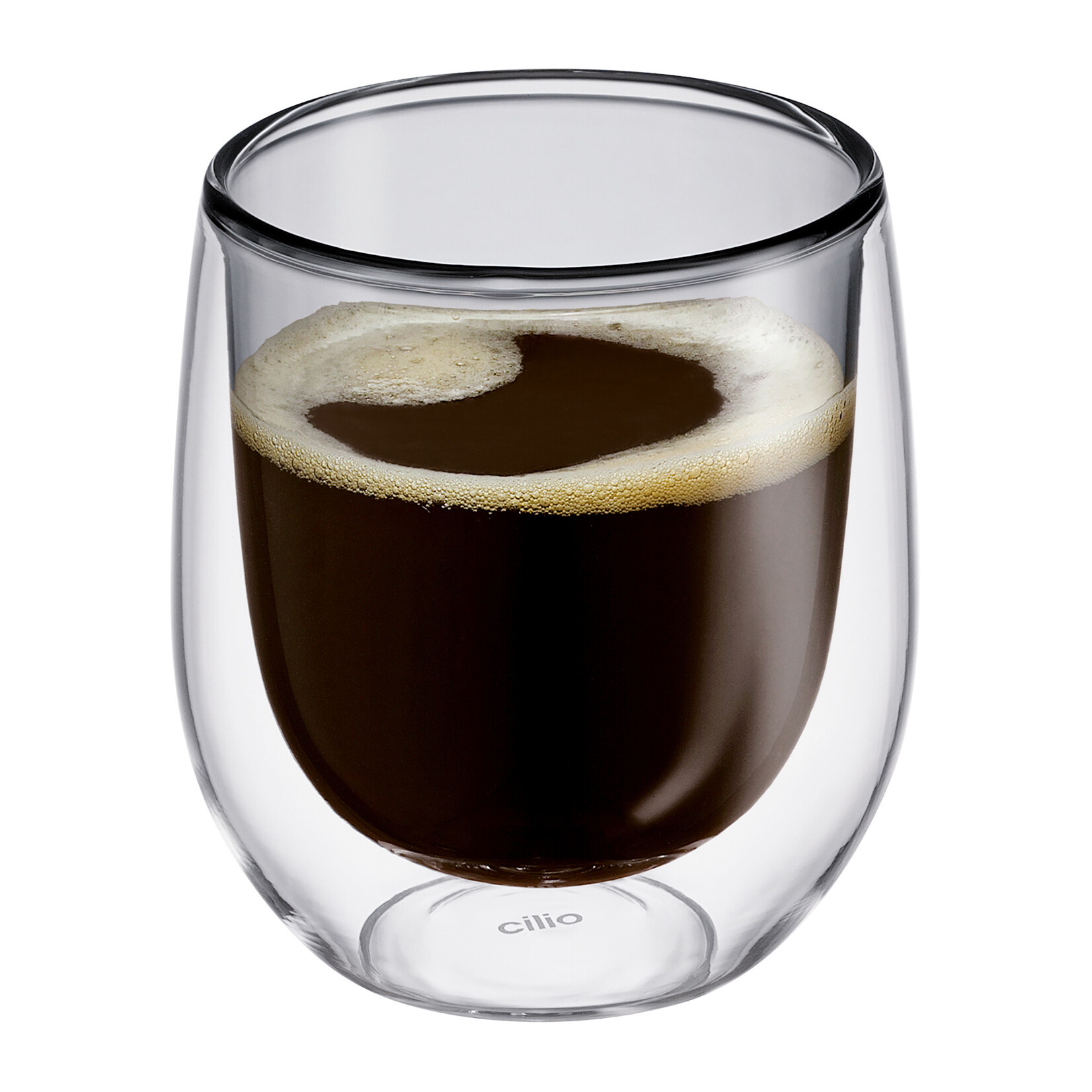 Cilio Grijs 150 ml koffie glas set-2 dubbelwandig Cilio Verona koffie glas Cilio 292923
