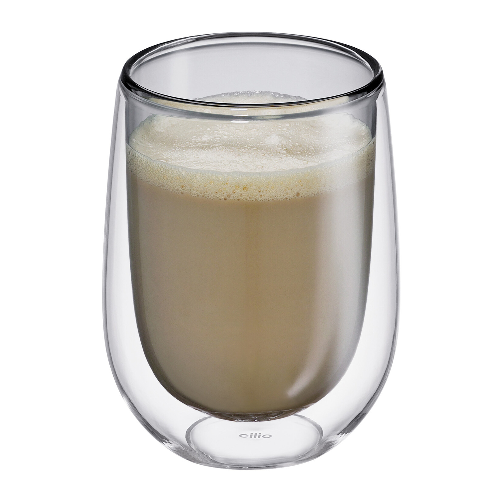 Cilio Grijs glas 250 ml Cappuccino glas set-2 dubbelwandig Cilio Verona cappuccino glas Cilio 292930