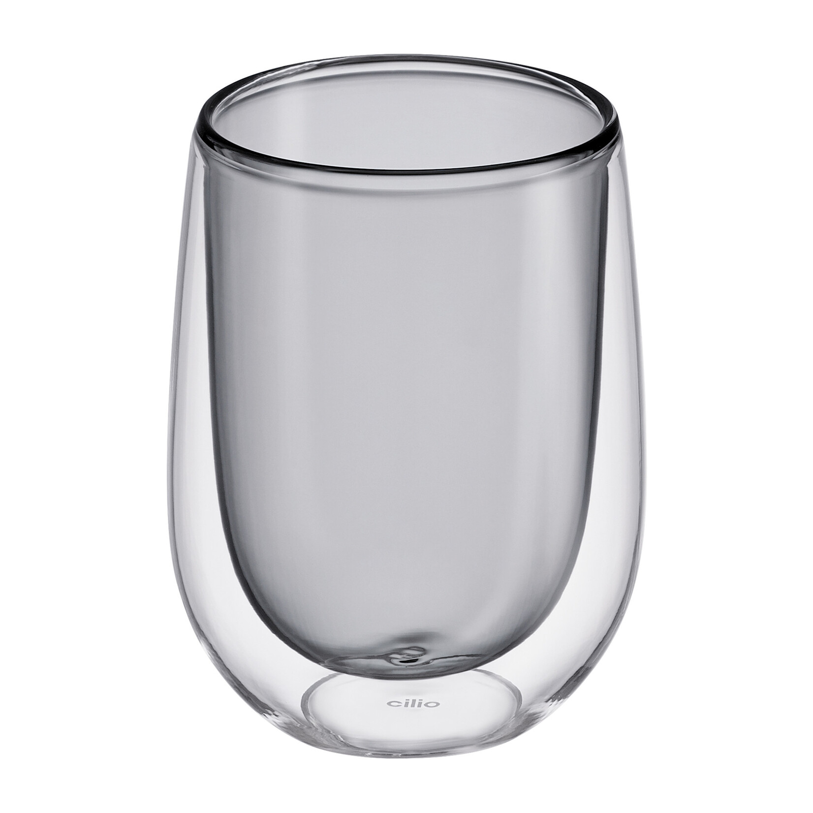 Cilio Grijs glas 250 ml Cappuccino glas set-2 dubbelwandig Cilio Verona cappuccino glas Cilio 292930