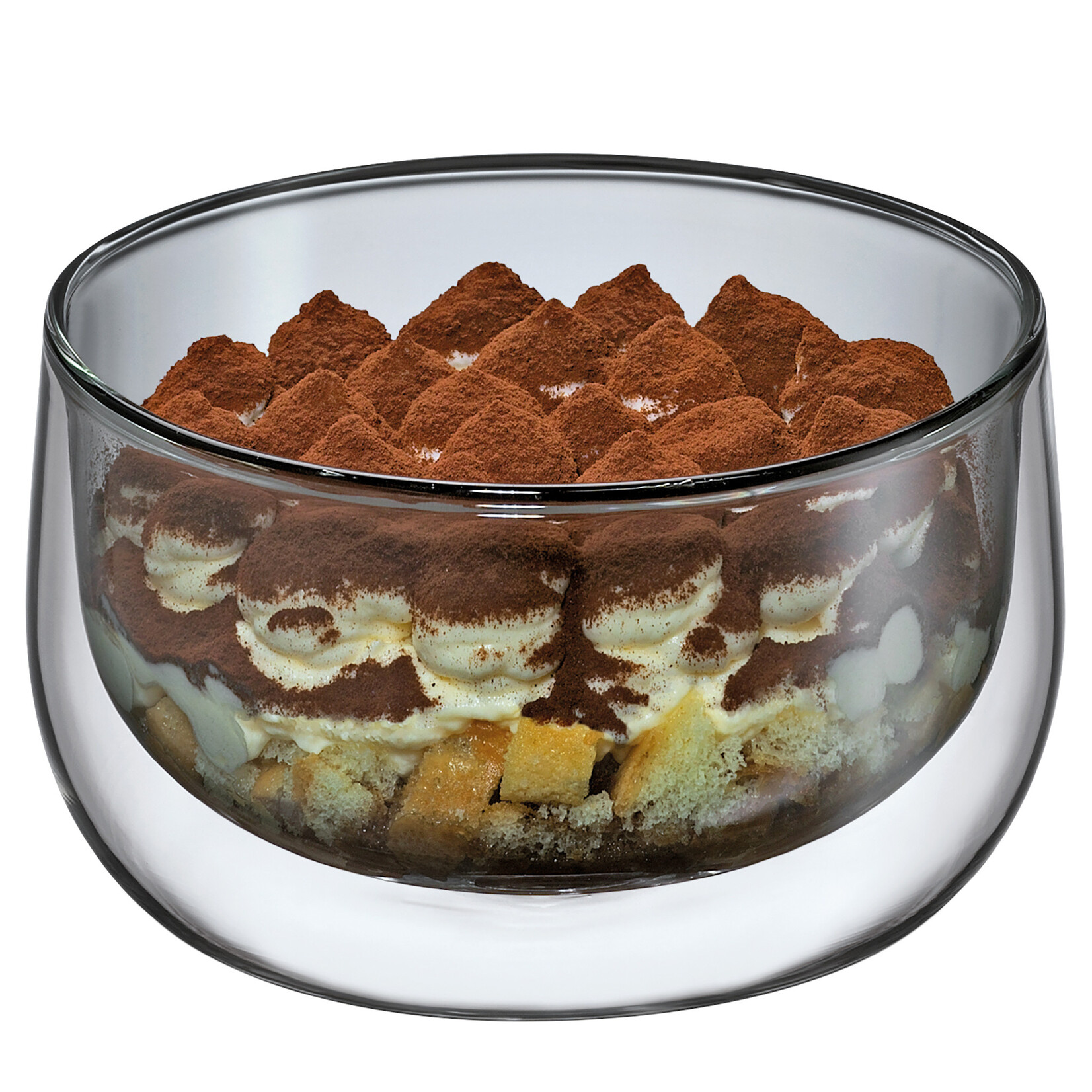 Cilio Grijs glas 400 ml schaaltje glas dubbelwandig Cilio Verona schaaltje 400 ml Cilio 292961