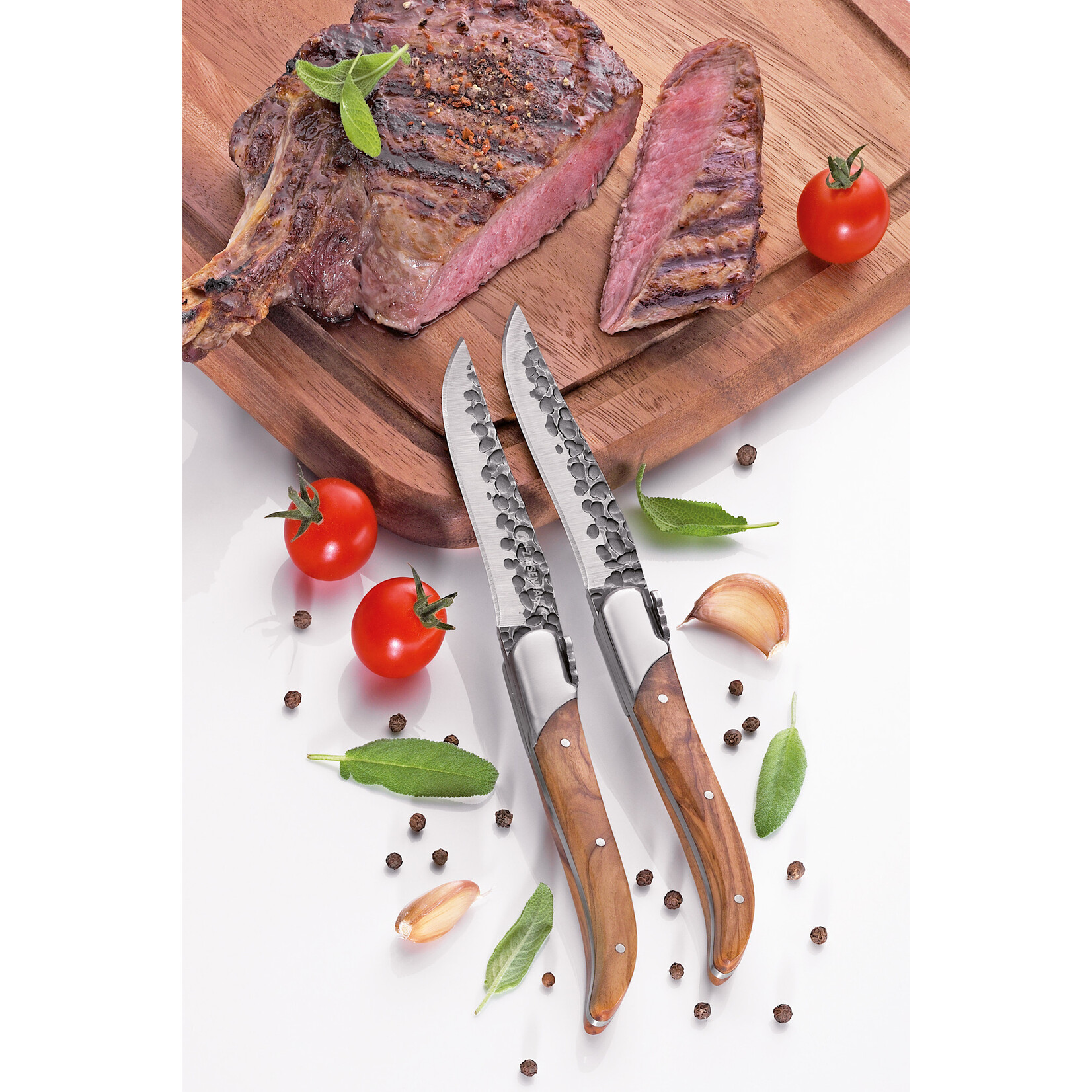 Zassenhaus set-4 steakmessen Bull met olijfhouten handvat Zassenhaus 071252
