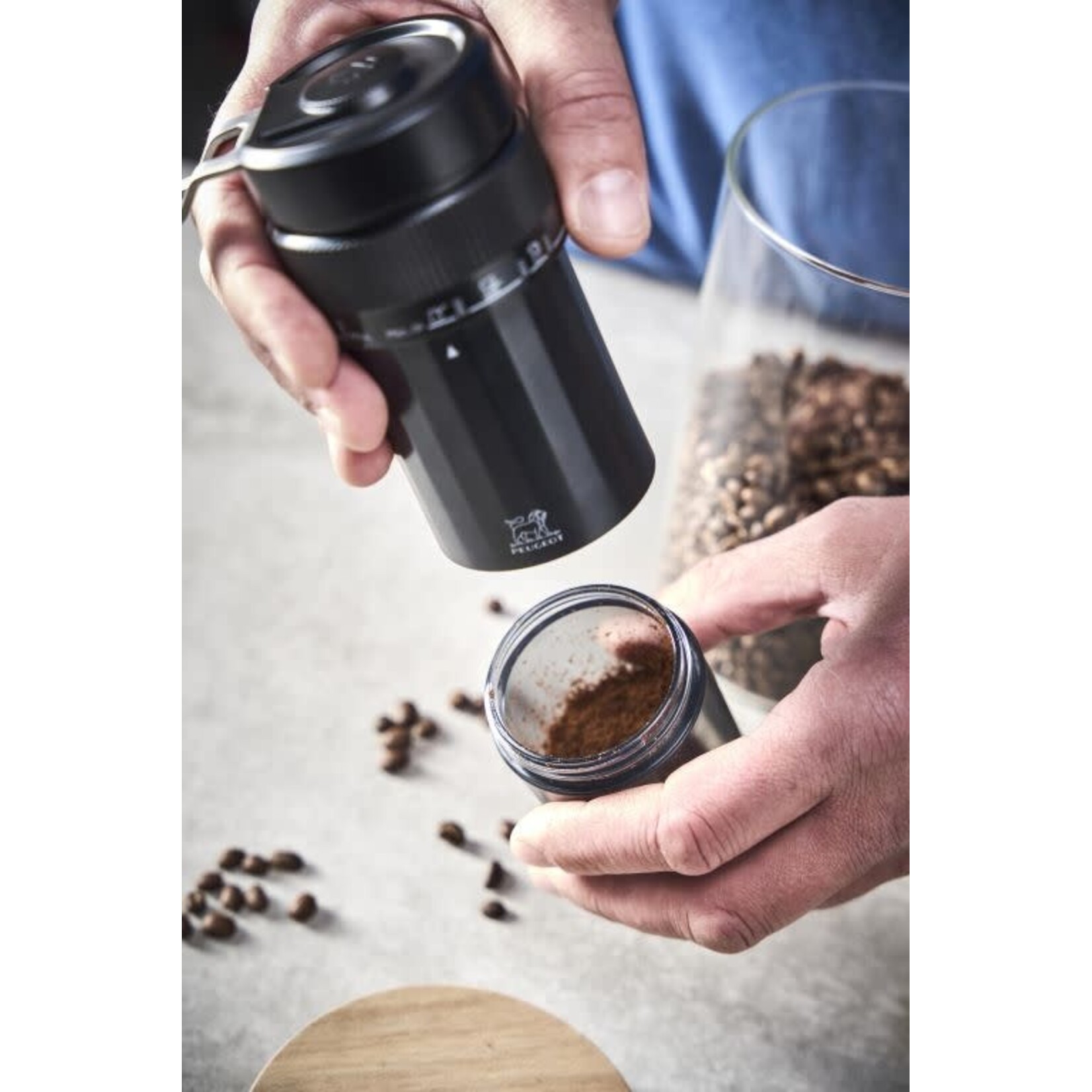 Peugeot Peugeot Presto handmatige koffiemolen met symbolen die maalgraad aangeven Peugeot 42439