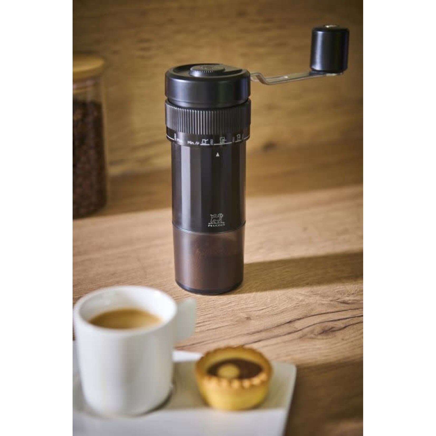 Peugeot Peugeot Presto handmatige koffiemolen met symbolen die maalgraad aangeven Peugeot 42439