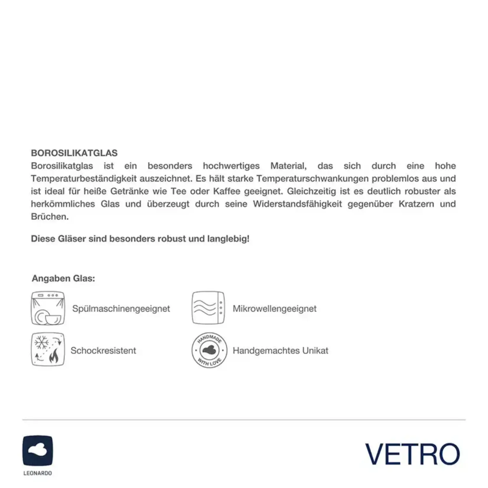Leonardo Loving Glass Leonardo Vetro set-2 kommetjes handgemaakt Ø 9 cm 270 ml met ijslepeltje Leonardo 025369