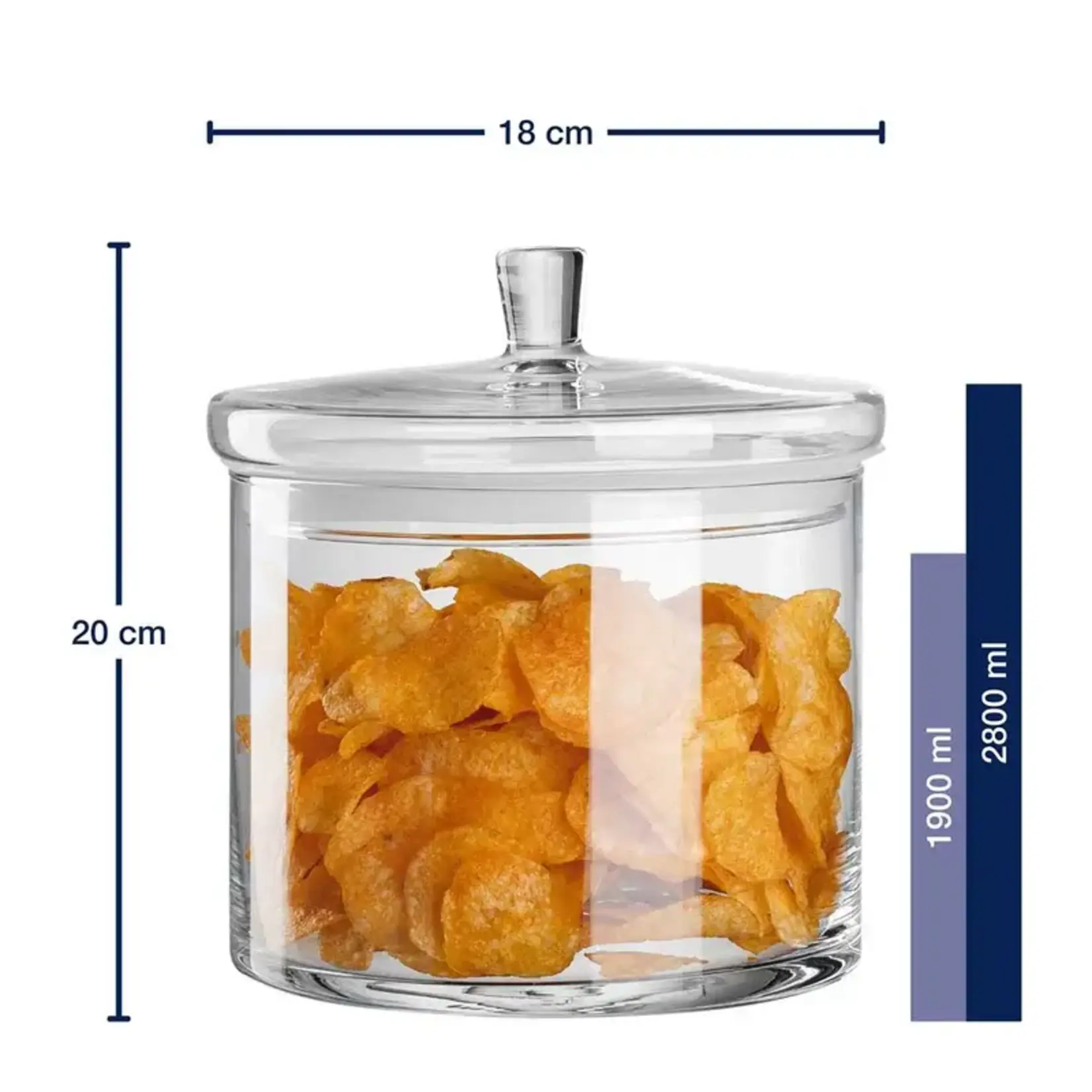 Leonardo Loving Glass Leonardo glazen voorraad pot 1900 ml met glazen deksel Leonardo 031305