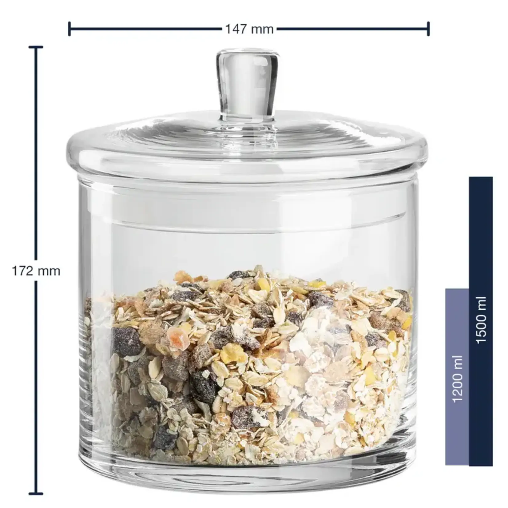 Leonardo Loving Glass Leonardo glazen voorraad pot 1200 ml met glazen deksel Leonardo 031304