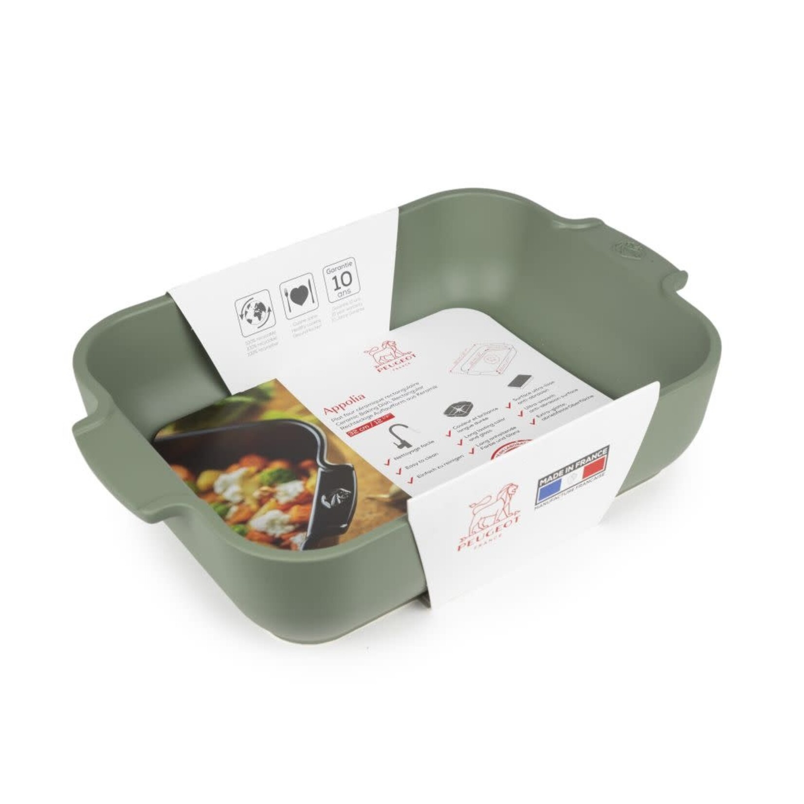 Peugeot Peugeot Appolia Varen groen ovenschaal 2.7 liter 32 cm 260x200x65 Vert Fougere Peugeot 63092