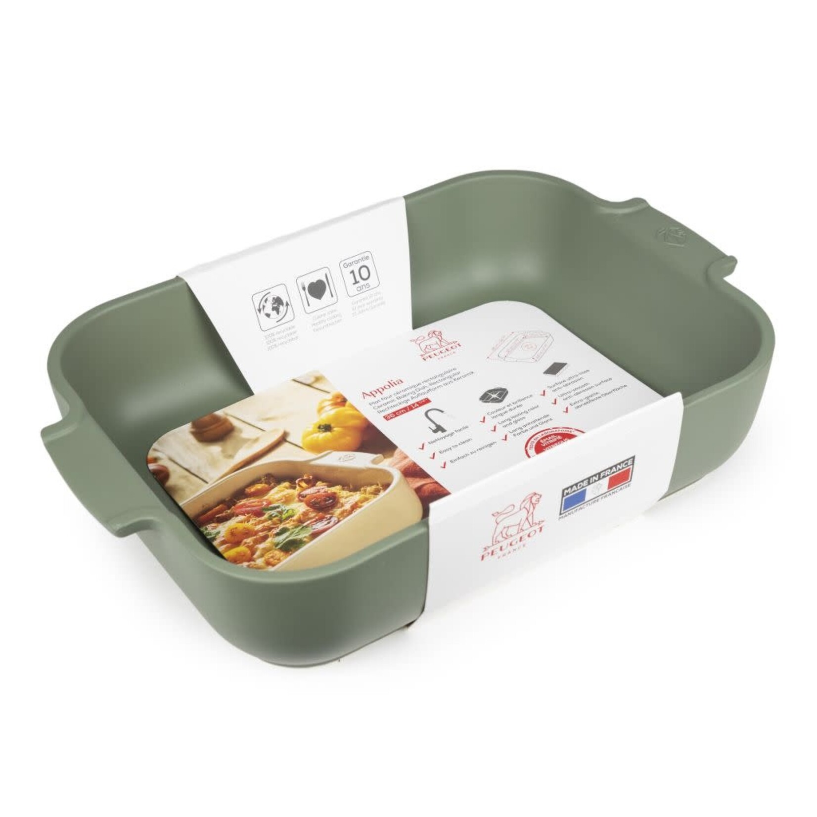 Peugeot Peugeot Appolia Varen groen ovenschaal 3.8 liter 36 cm 300x220x68 Vert Fougere Peugeot 63108