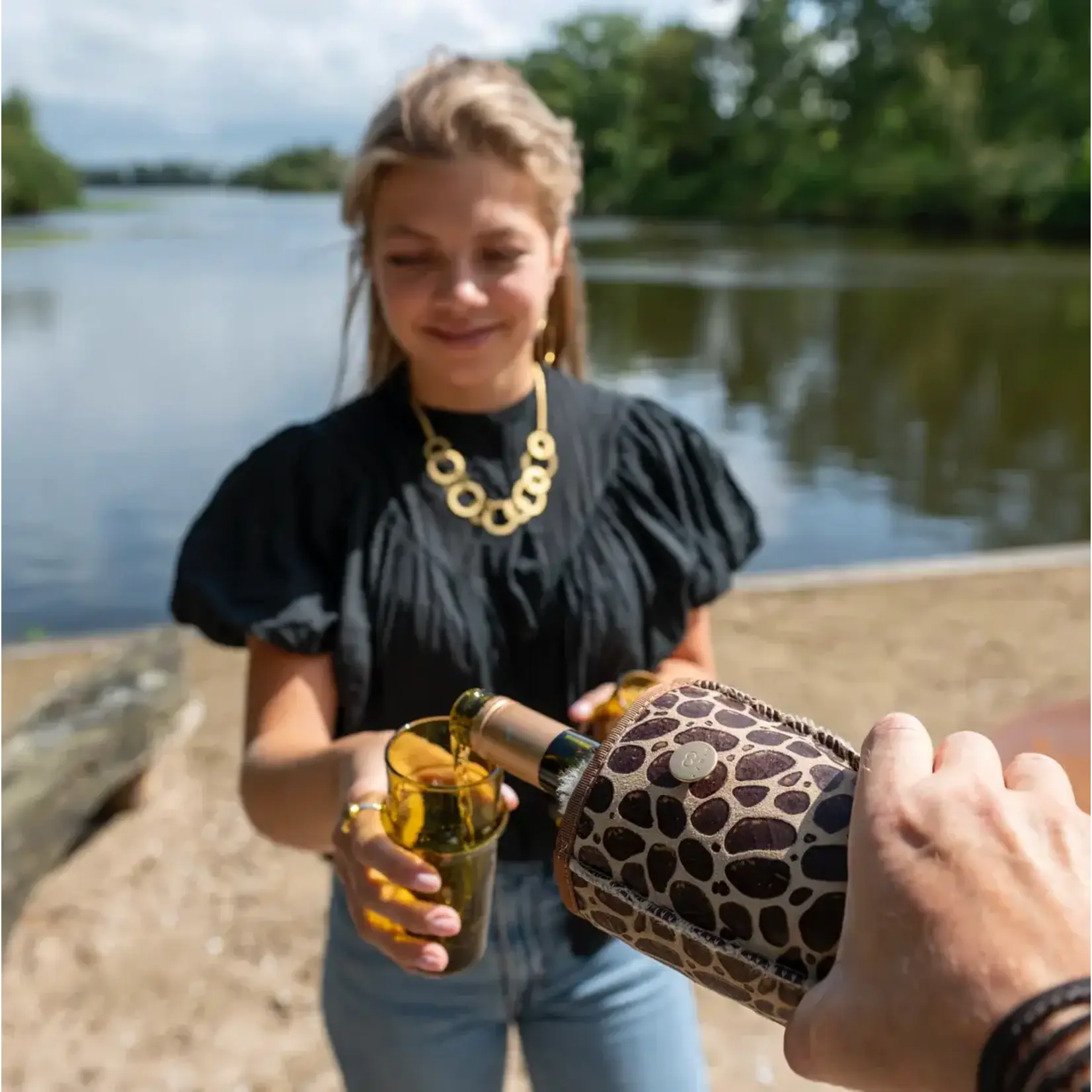 Kywie, keep it cool with wool Kywie set-2 Champagne koeler en wijnkoeler Giraffe Kywie COM08GI