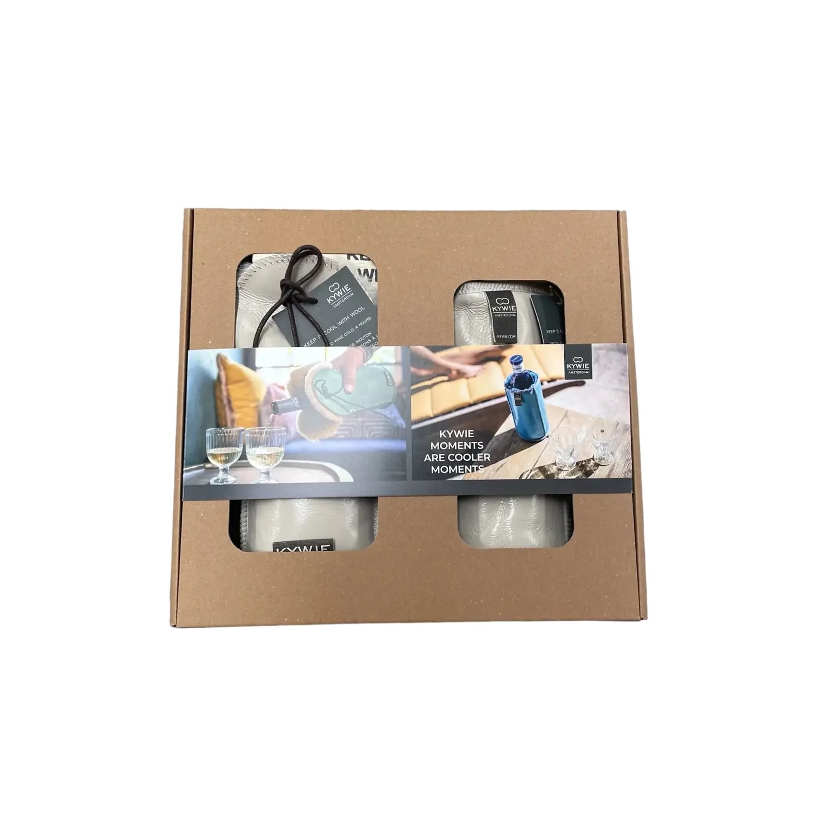 Kywie, keep it cool with wool Kywie set-2 Champagne koeler en wijnkoeler Beige Laque Kywie COM08LA