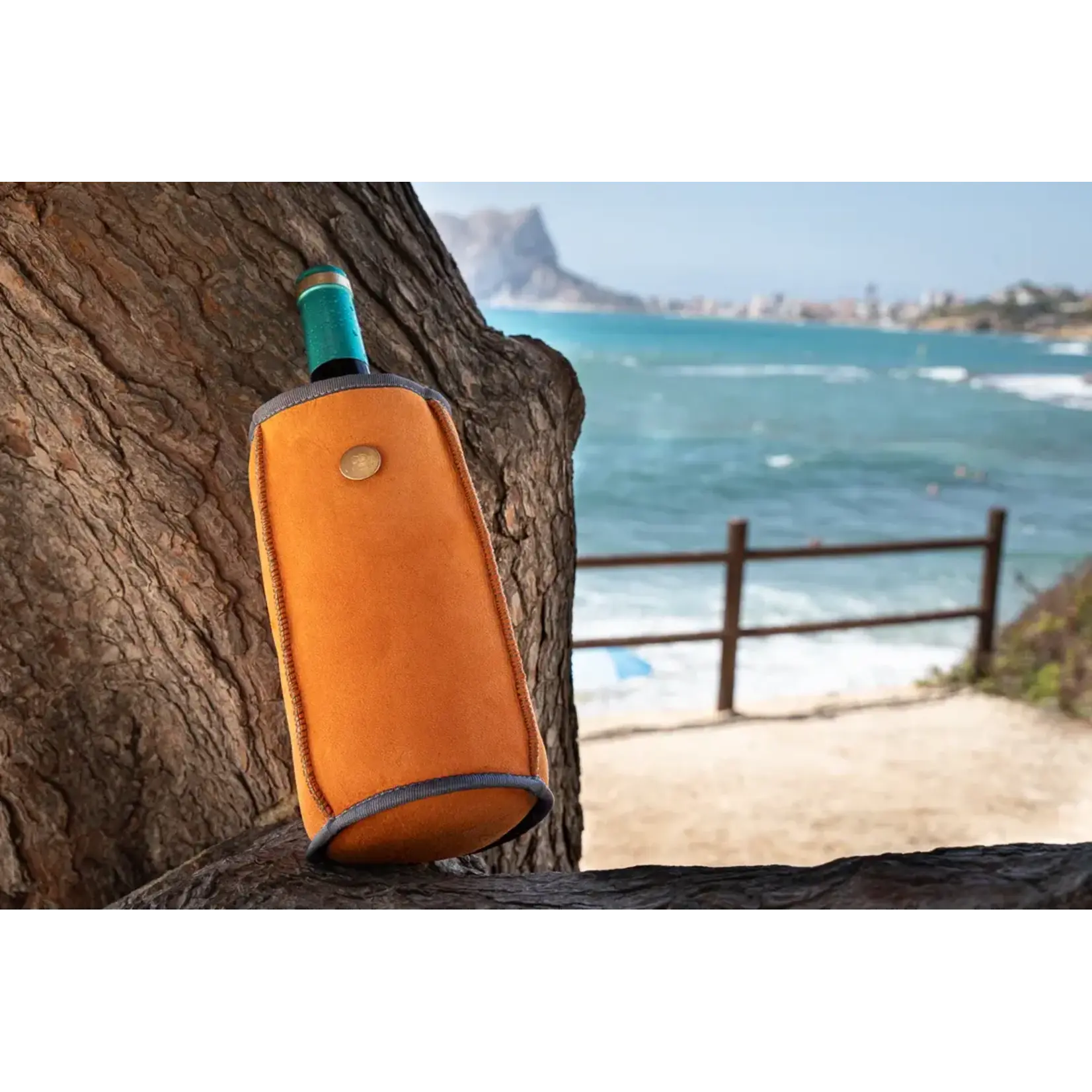 Kywie, keep it cool with wool Wijn koeler Kywie Wine Cooler wijnkoeler Orange Suede oranje Kywie W22su