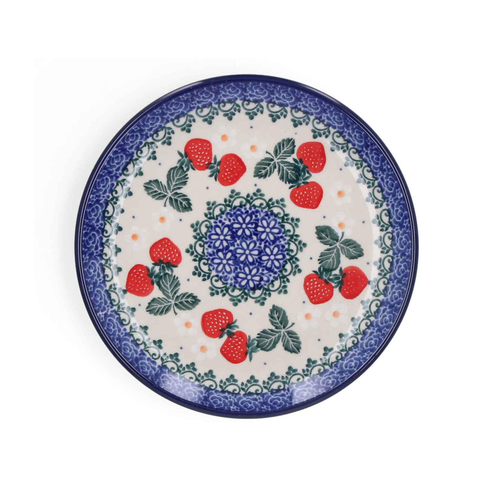 Bunzlau Castle Bunzlau Castle gebaksbord  Cake dish bord 16 cm Strawberries Bunzlau Castle 1261-3494