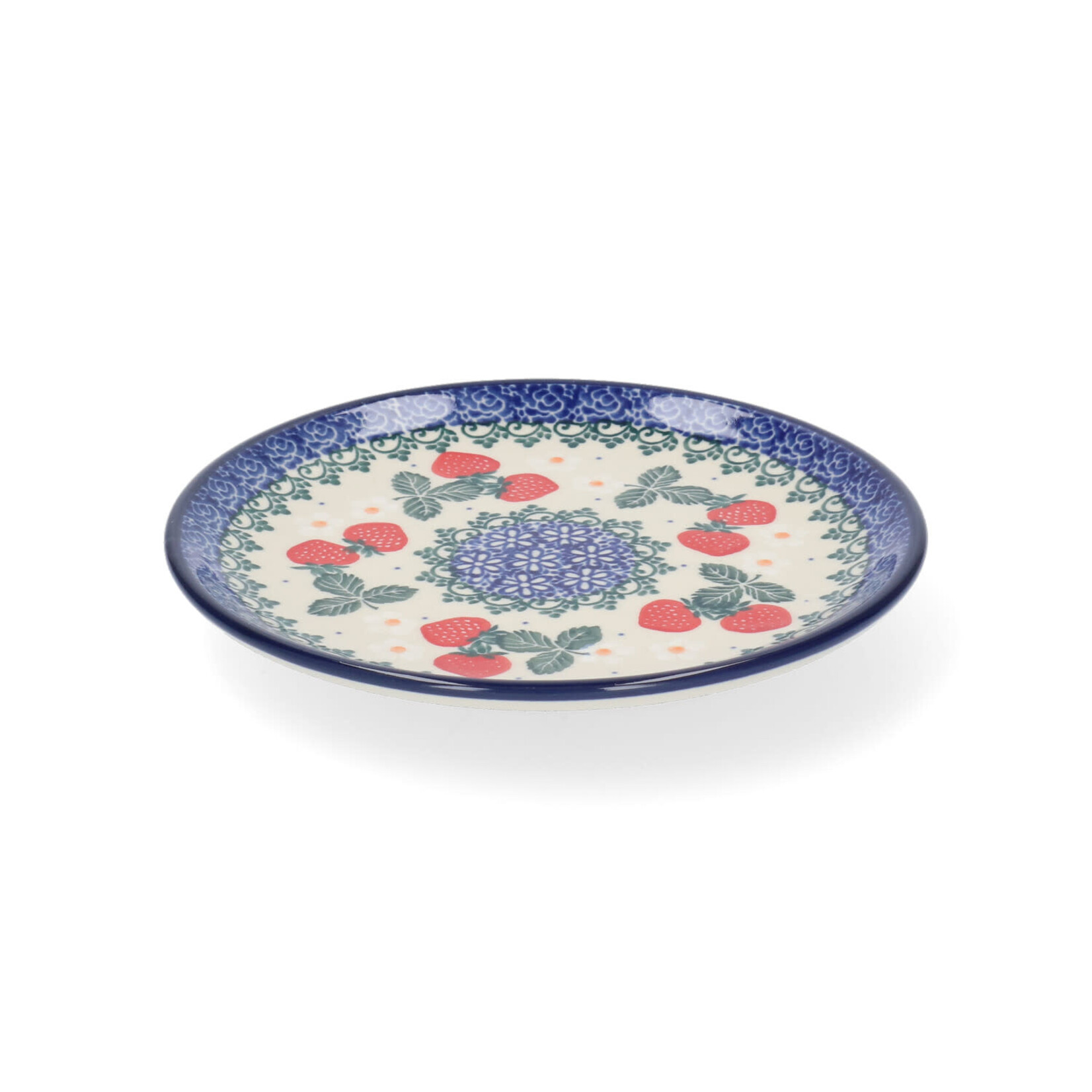 Bunzlau Castle Bunzlau Castle gebaksbord  Cake dish bord 16 cm Strawberries Bunzlau Castle 1261-3494