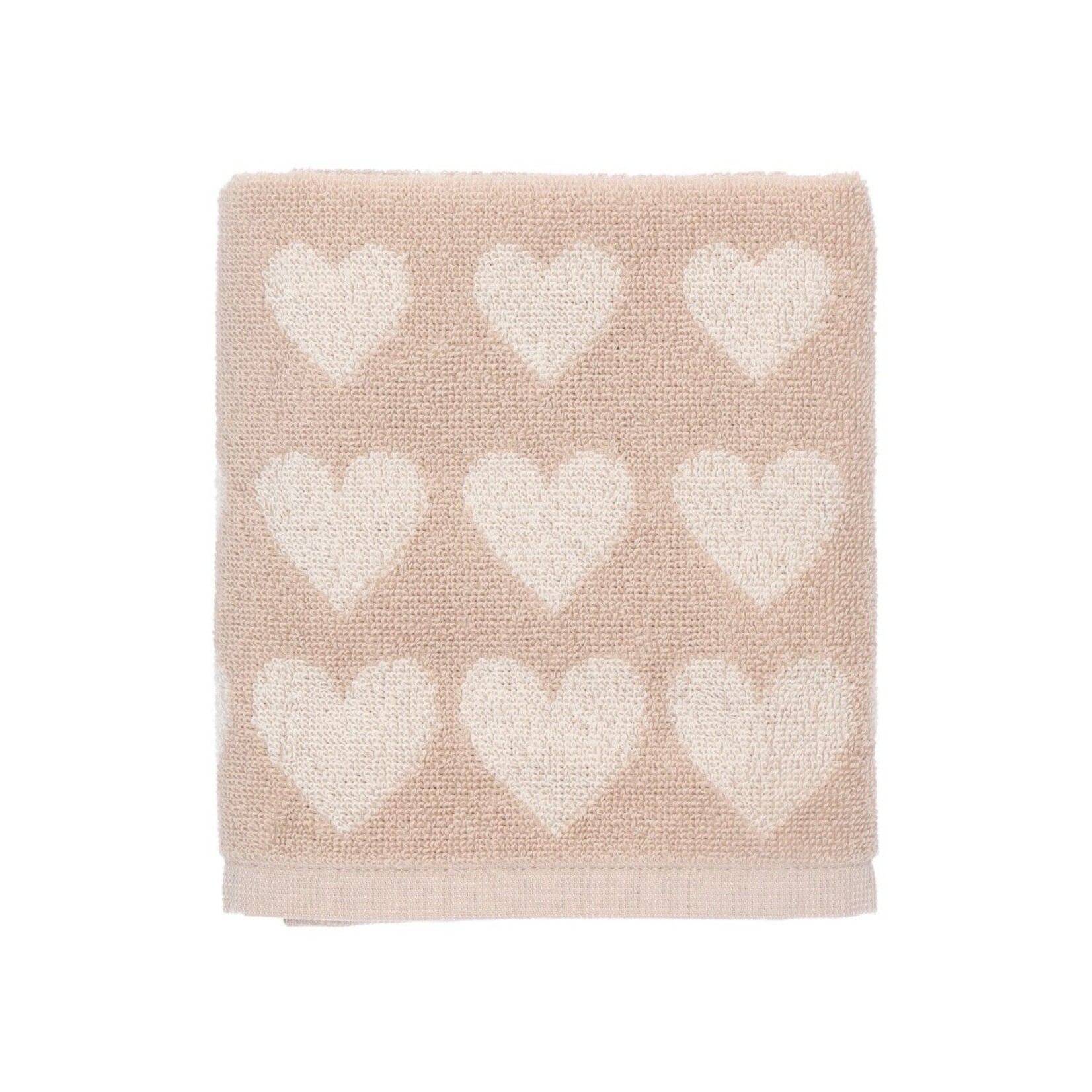 Bunzlau Castle Bunzlau Castle Kitchen towel keukendoek Hearts sand Bunzlau Castle 6444-g