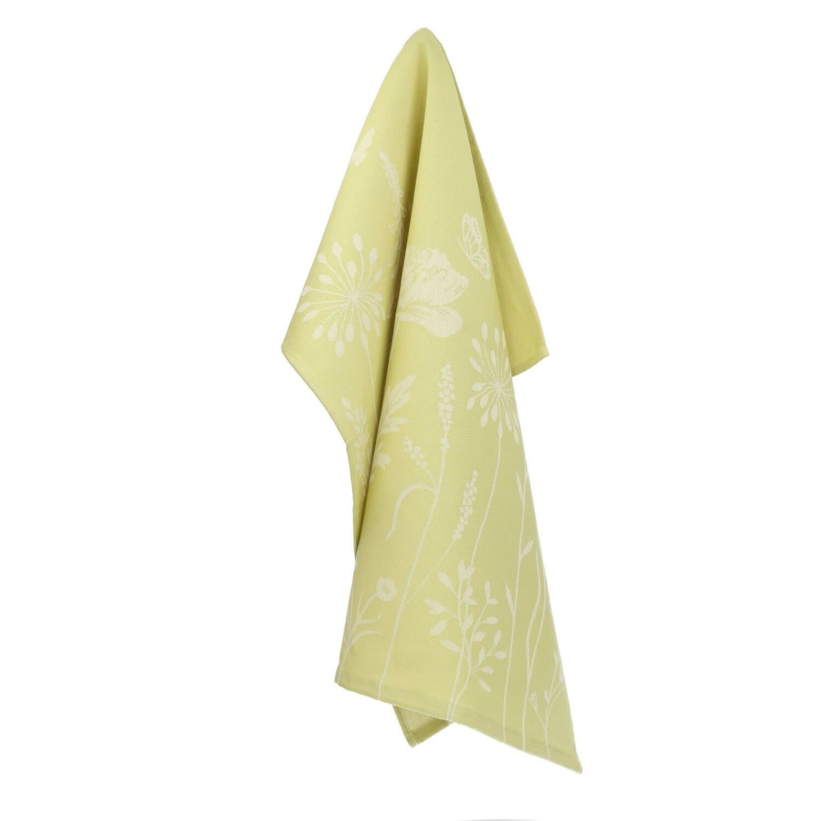Bunzlau Castle Bunzlau Castle Tea towel theedoek Wild Flowers Lemon Green Bunzlau Castle 6451-g
