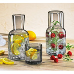 Cilio Grijs glas 750 ml karaf met 200 ml glas dat karaf afsluit Cilio Lorenzo karaf met glas grijs Cilio 291490