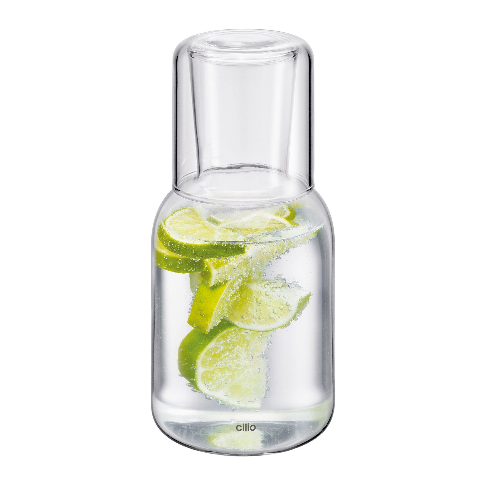 Cilio Glazen 750 ml karaf met 200 ml glas dat karaf afsluit Cilio Lorenzo karaf met glas Cilio 291506