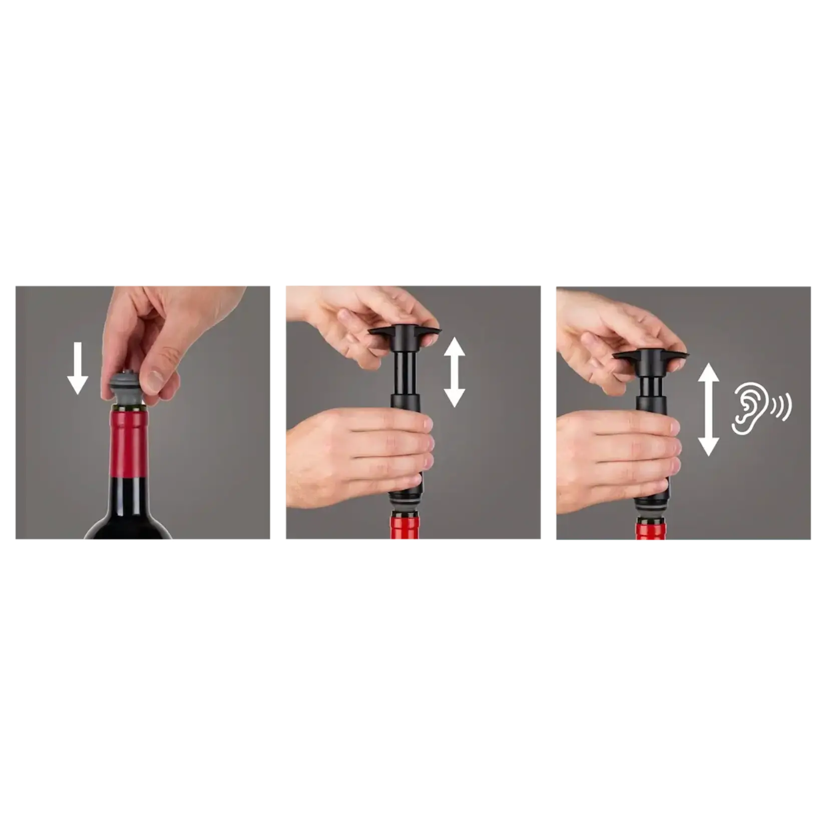 Diverse Merken Vacuvin Wine Saver zwart wijn vacuümpomp met 4 stoppers Vacuvin 09824606