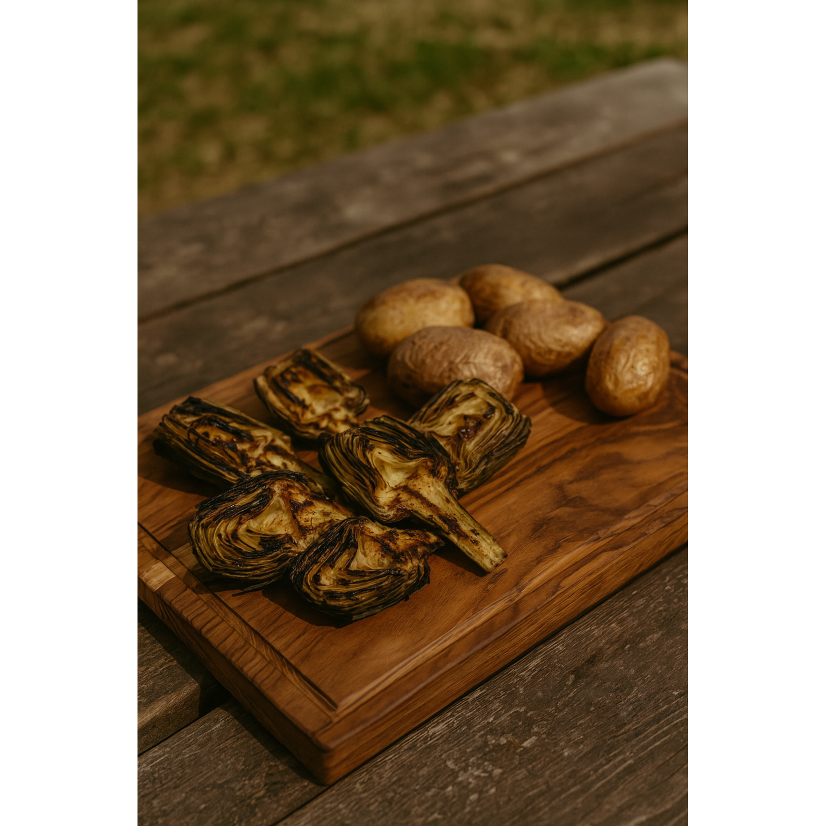 Diverse Merken rechthoekige snijplank teakhout 60x40x3 cm snijplank Basic Culinair teak BC1074