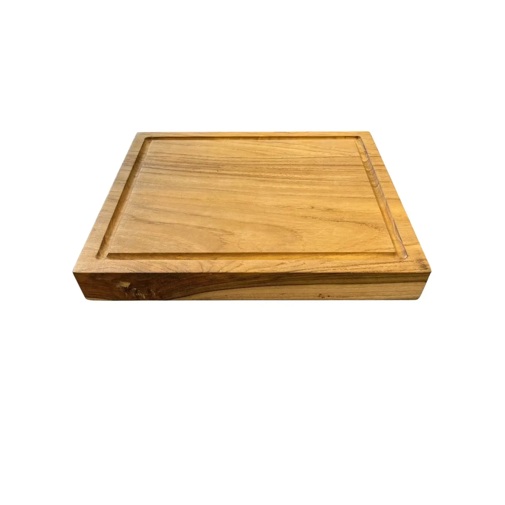 Diverse Merken rechthoekige snijplank teakhout 30x25x4 cm snijplank Basic Culinair teak BC1075