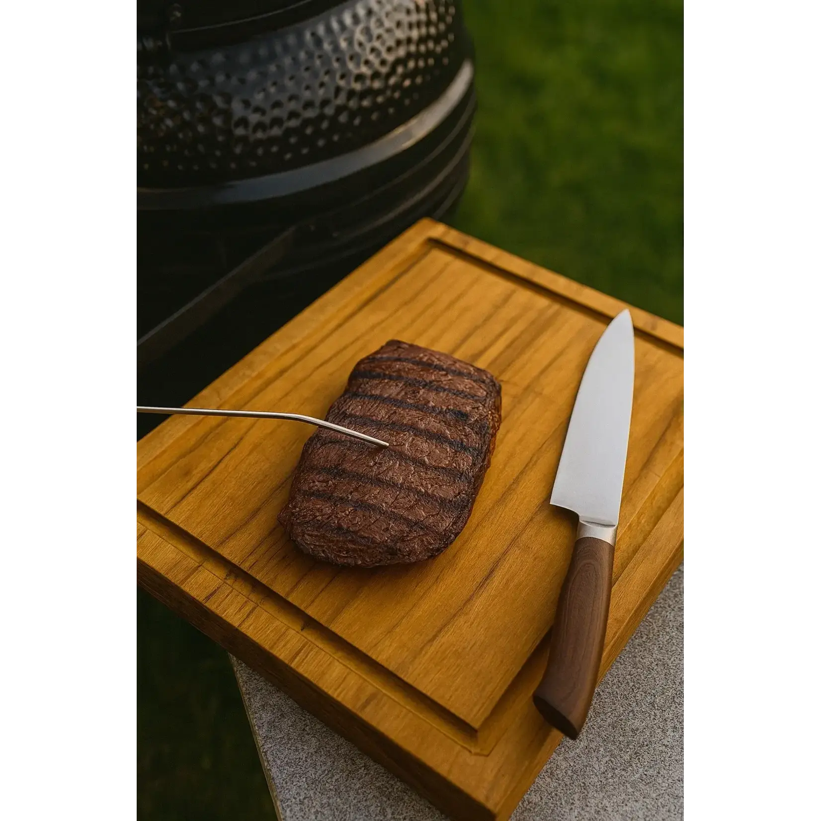 Diverse Merken rechthoekige snijplank teakhout 40x30x4 cm snijplank Basic Culinair teak BC1076