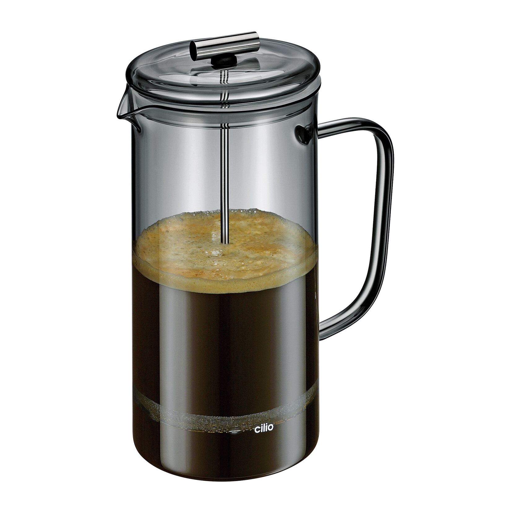 Cilio Cilio Veneto grijs glazen 8 kops cafetiere koffiemaker helder glas Cilio 343434