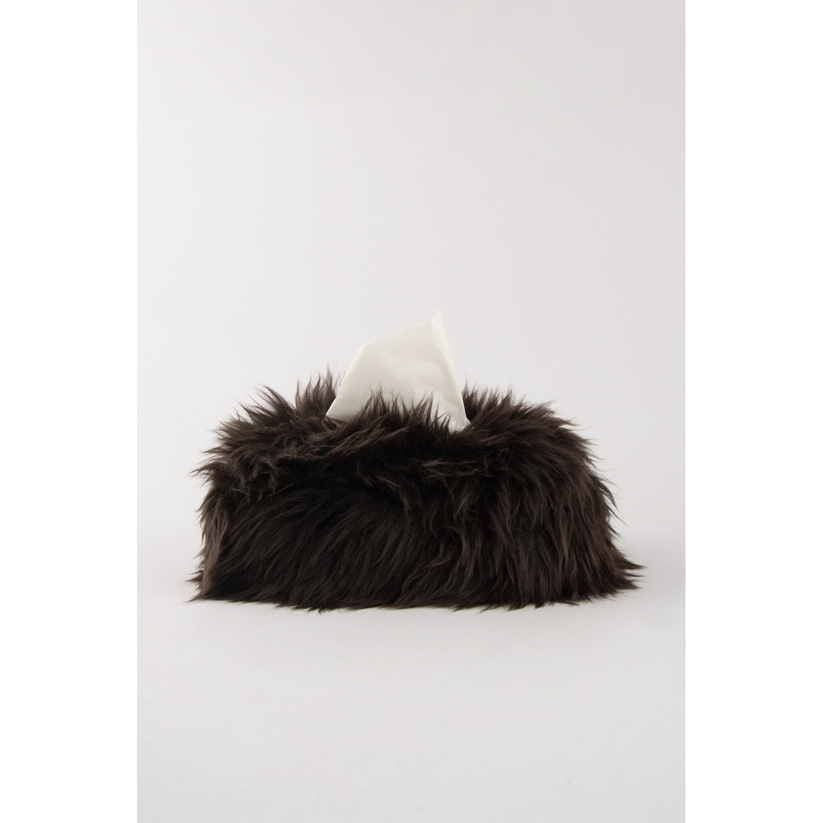 Kywie, keep it cool with wool Kywie Tissue box cover Fluffy Choco Kywie keep it cool with wool T-boxfluff04