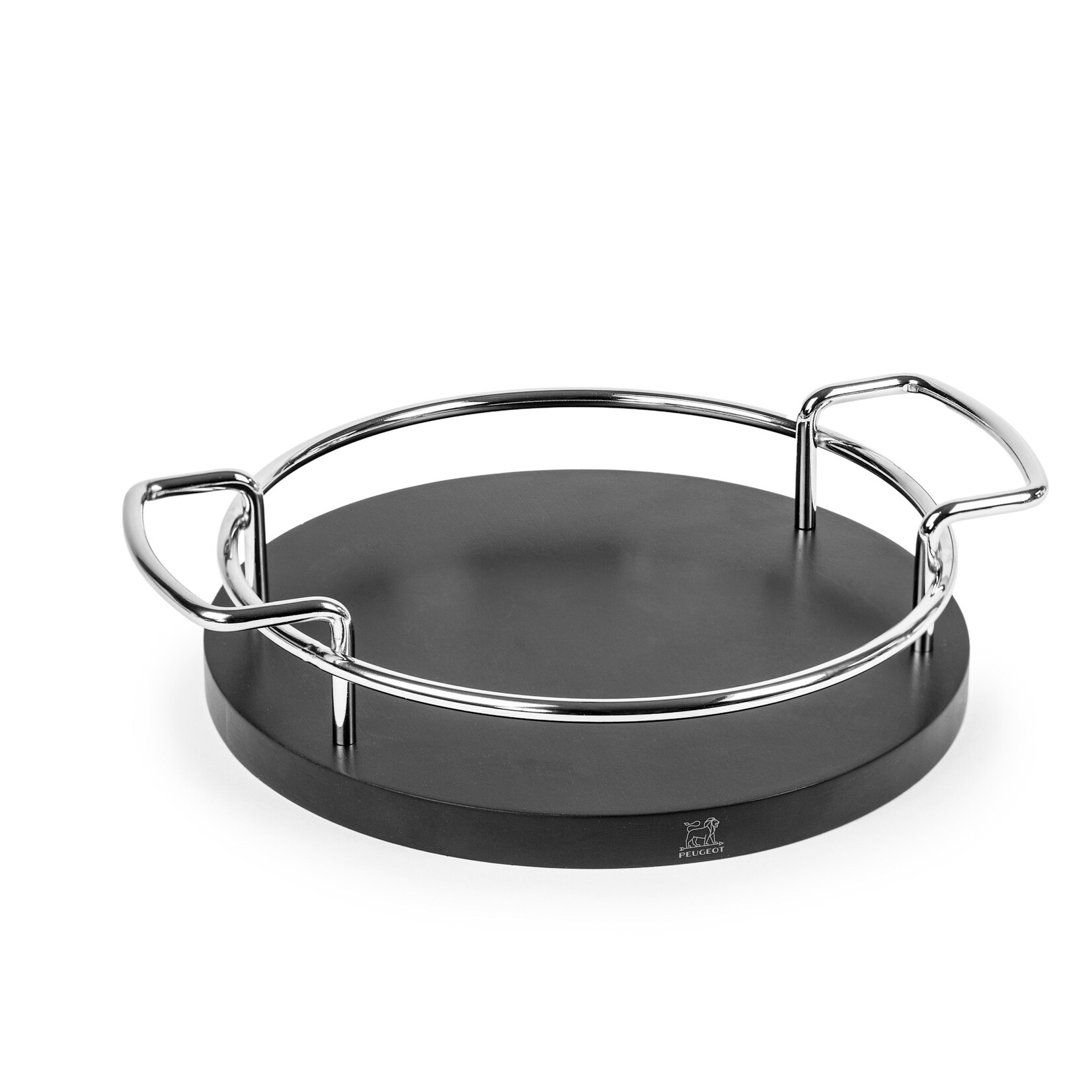 Peugeot Peugeot Ø 242 - 205 x 57 mm h Maestro plateau voor peper en zoutmolen zwart -rvs Peugeot 49621