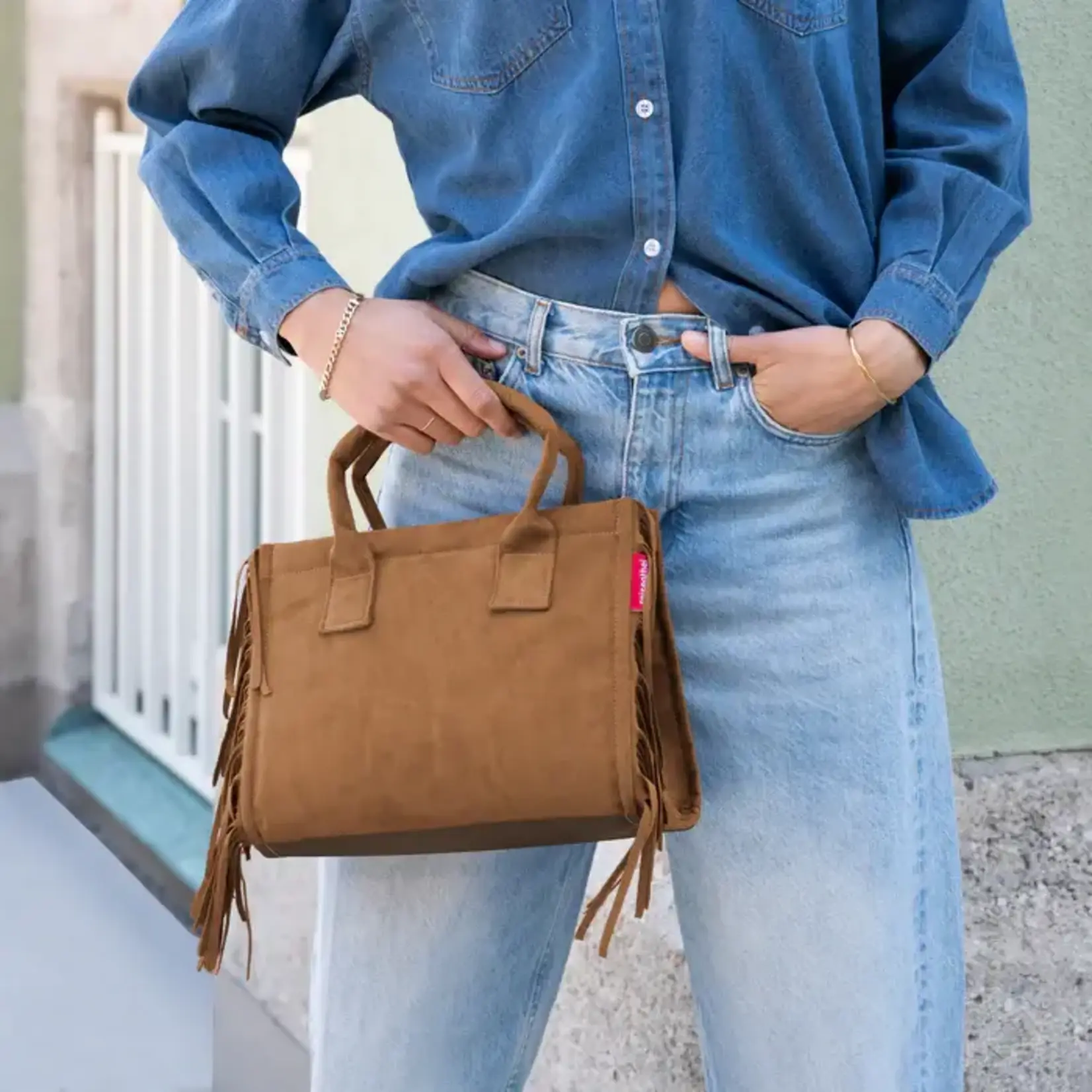 Reisenthel Reisenthel Daily Shopper XS Western bruin met franje Reisenthel GN6062