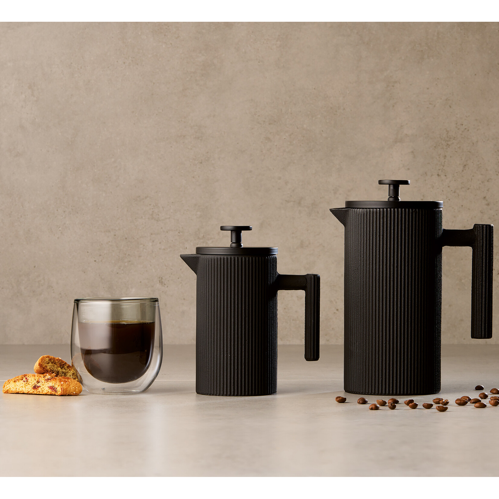 Cilio Cilio Matera zwarte 3 kops 350 ml  cafetiere koffiemaker zwart Cilio 343465