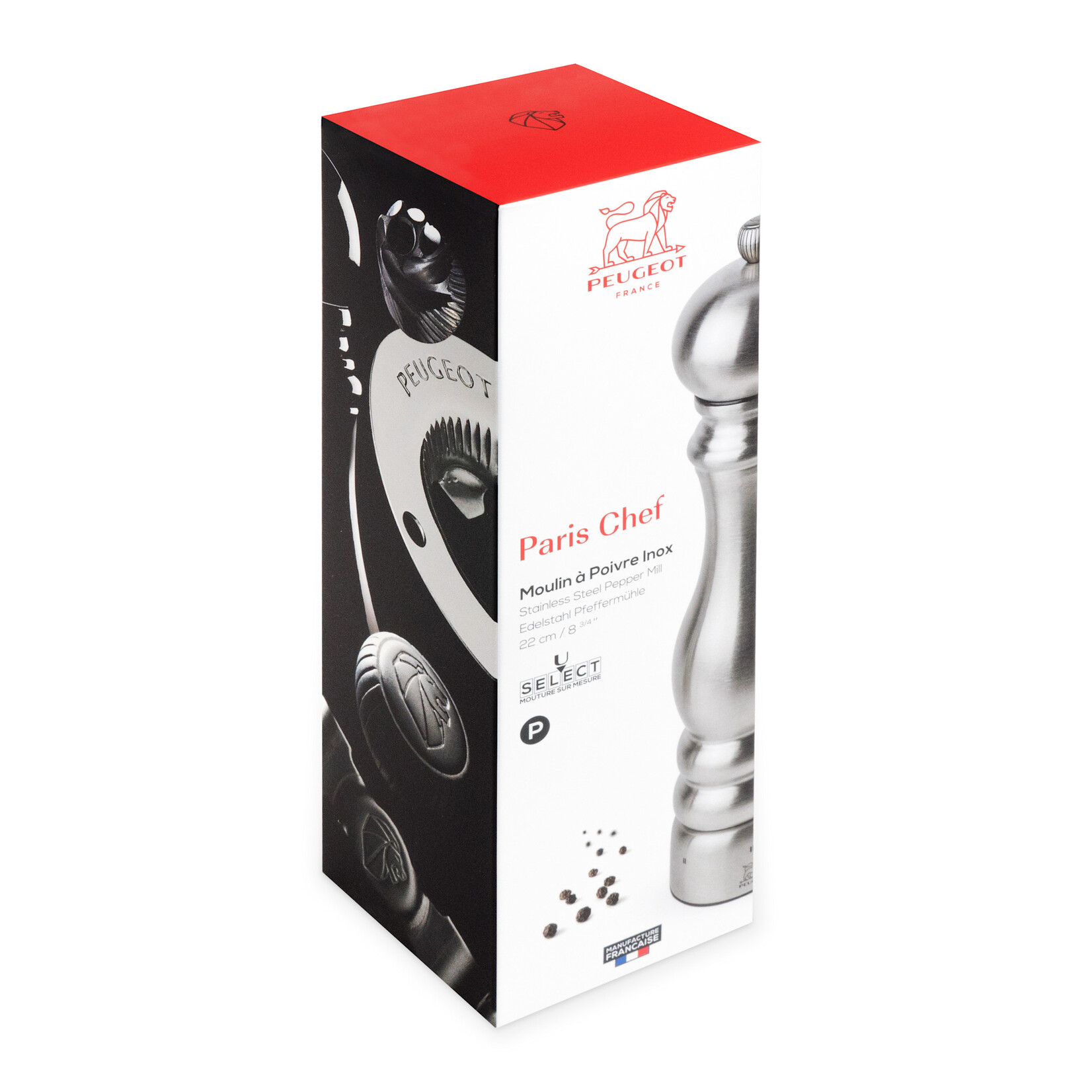 Peugeot 22 cm Peugeot Paris Chef Inox RVS U-Select Pepermolen 22 cm  Peugeot 32494