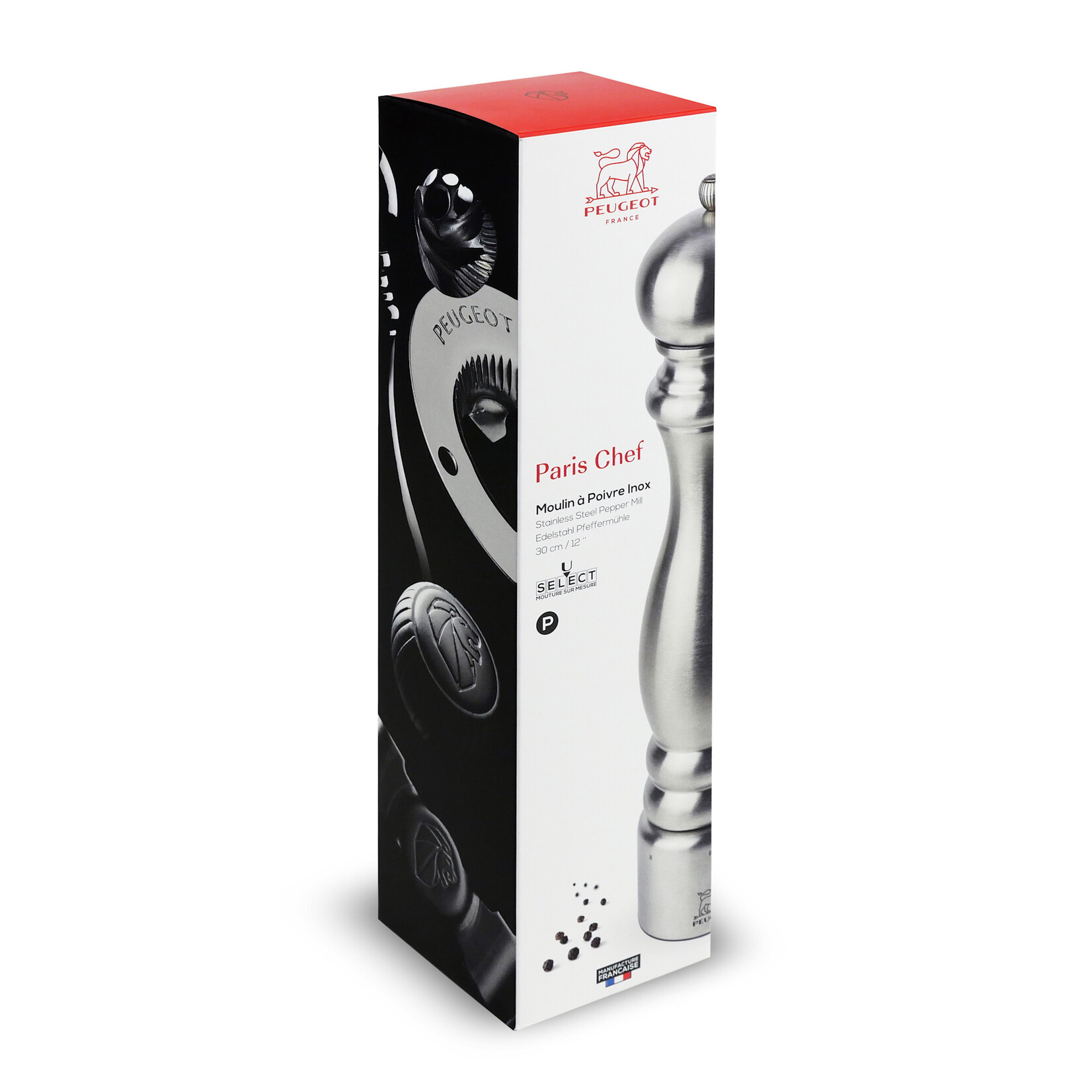 Peugeot 30 cm Peugeot Paris Chef Inox RVS U-Select Pepermolen 30 cm  Peugeot 32517