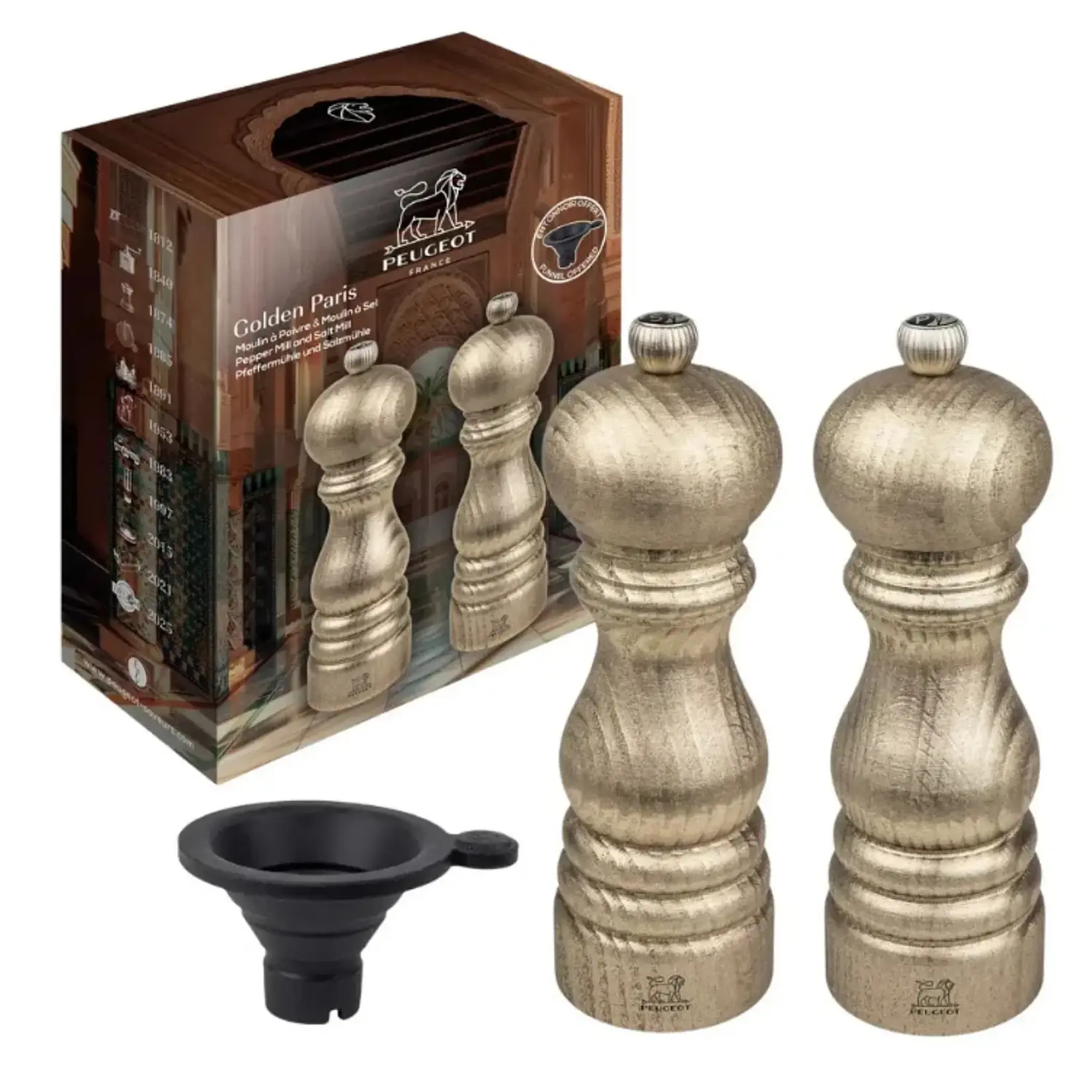 Peugeot 18 cm Peugeot Paris Golden set gouden peper en zoutmolen 18 cm Peugeot 48006