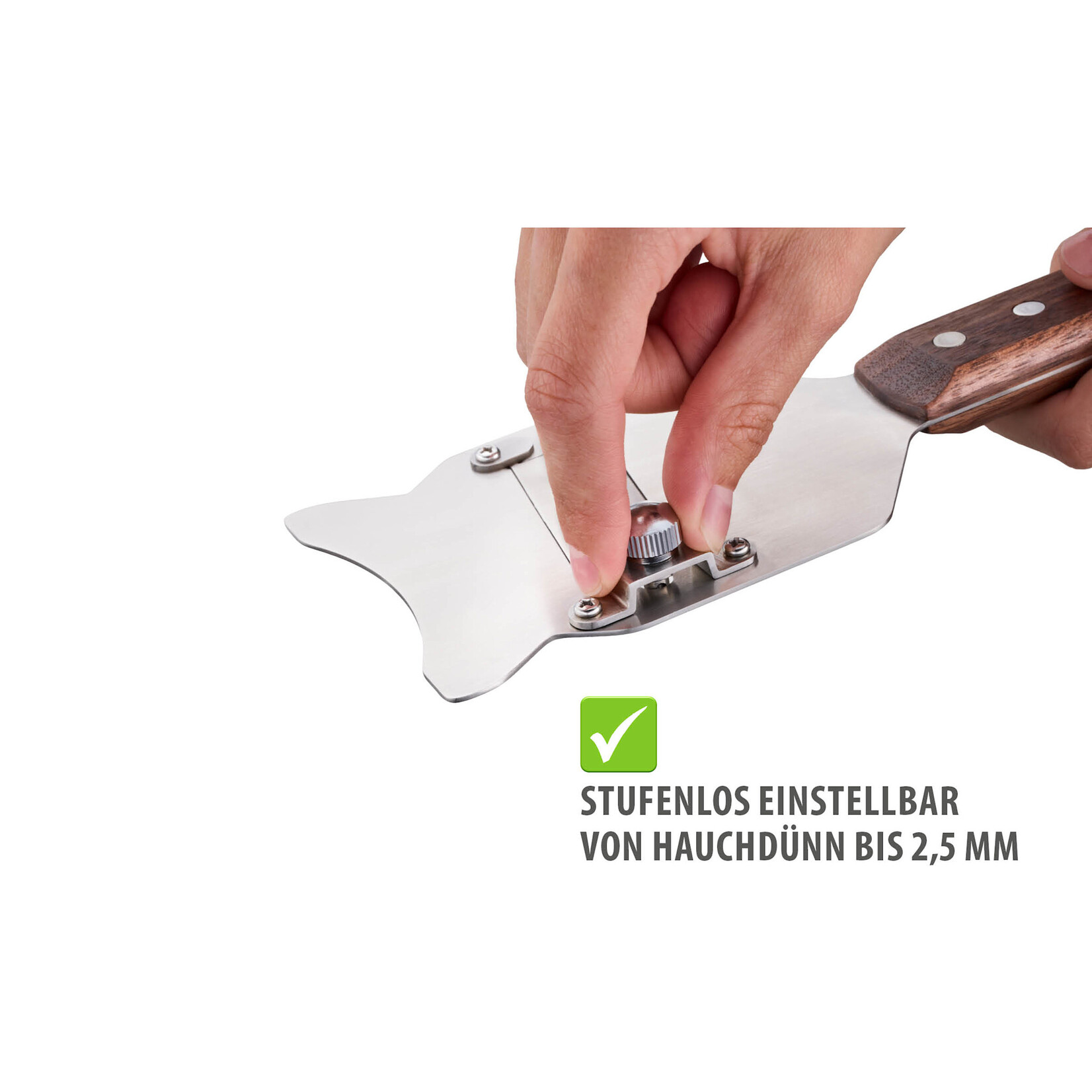 Gefu Truffelschaal Walnoten hout handvat Gefu Lamezza truffelschaaf fijnschaver Gefu 10965