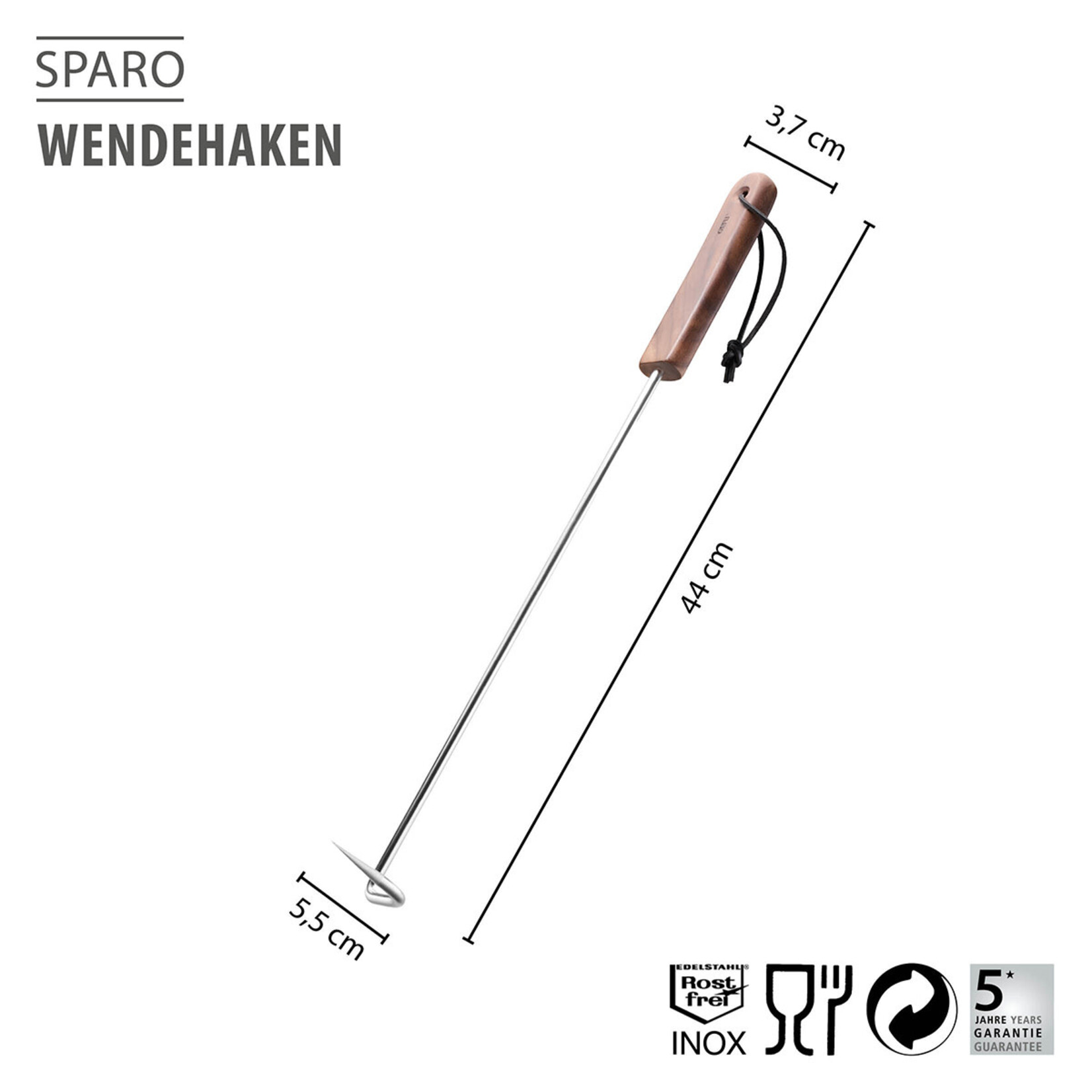 Gefu Draaihaak Gefu Sparo draai haak voor barbecue vlees Gefu 11821