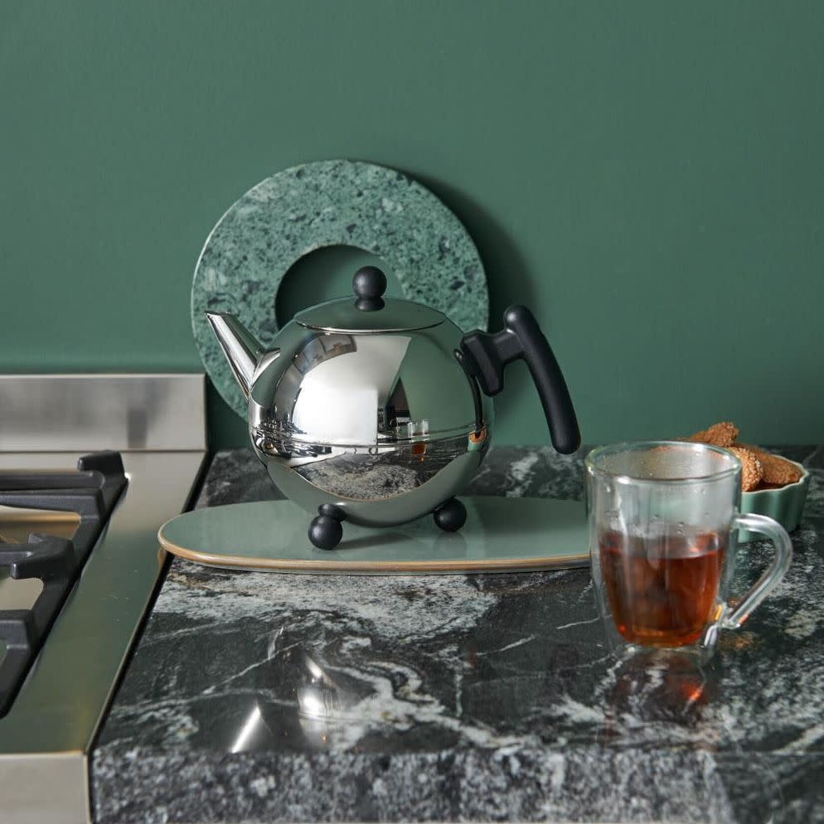 Bredemeijer Bredemeijer dubbelwandige Theepot Bella Ronde zwart 1200 ml Bredemeijer 1304