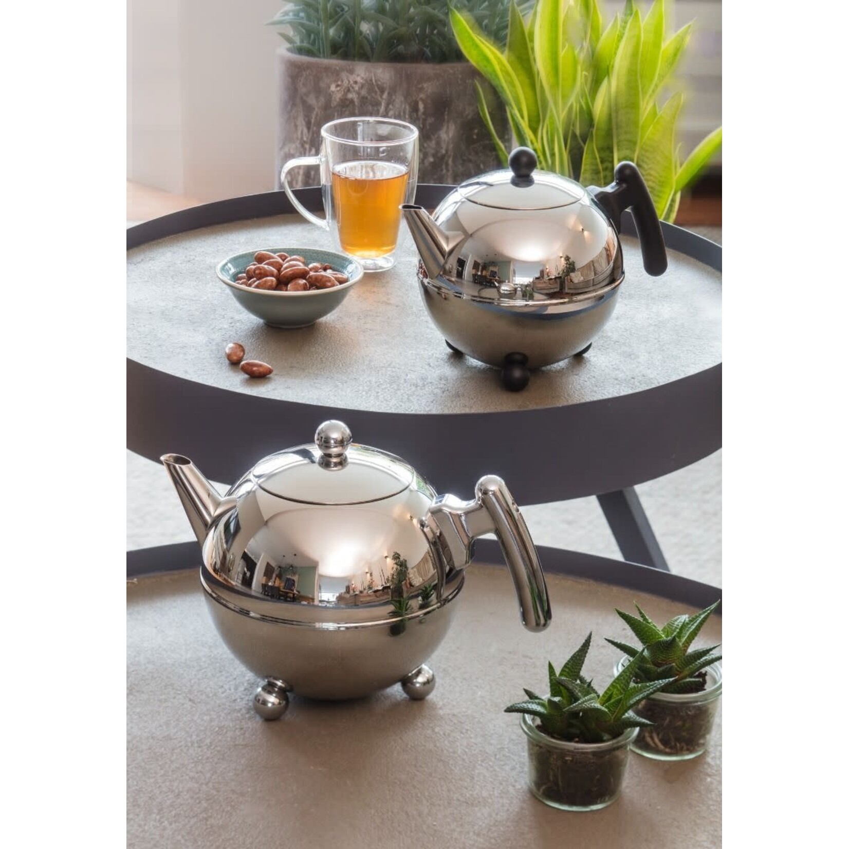 Bredemeijer Bredemeijer dubbelwandige Theepot Bella Ronde zwart 1200 ml Bredemeijer 1304
