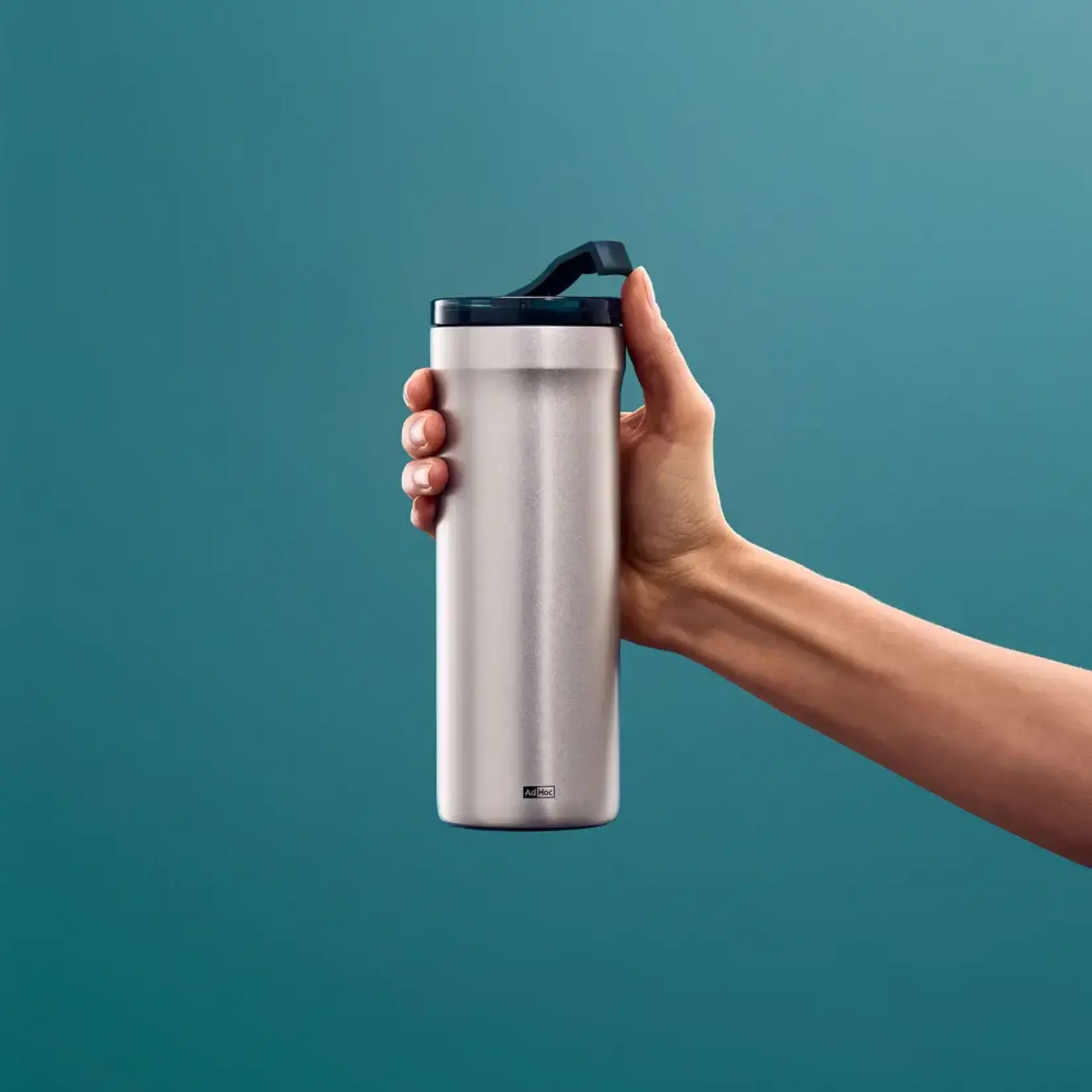 AdHoc AdHoc 500 ml Pulse thermosbeker light grey AdHoc Pulse to go beker lichtgrijs AdHoc TT33
