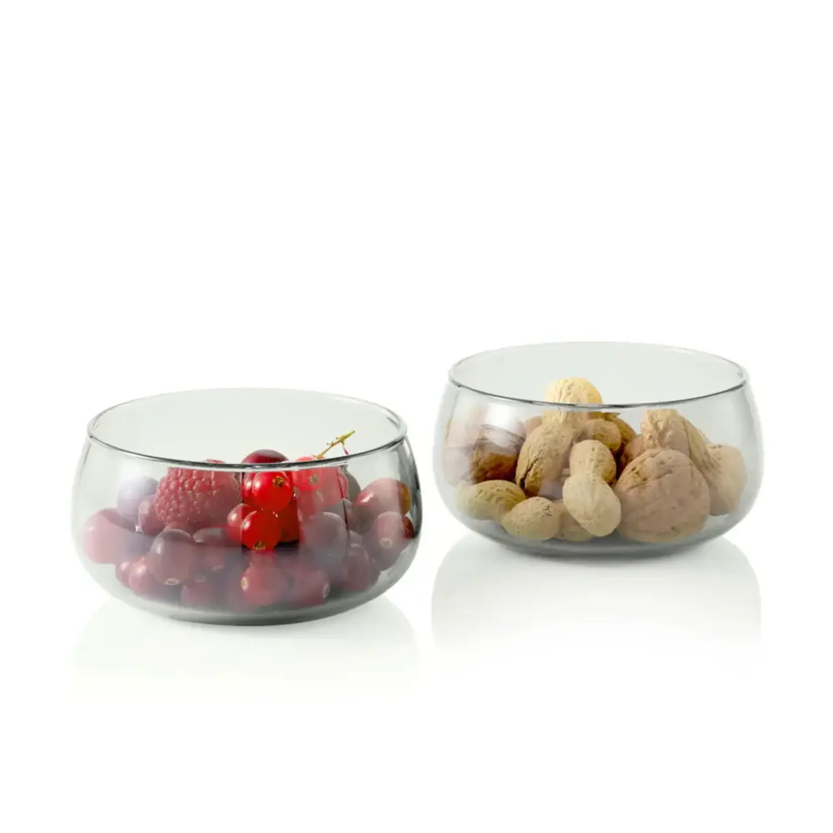 AdHoc AdHoc 300 ml schaaltjes set 2 Yuna AdHoc Yuna set-2 schaaltjes hittebestendig grijs glas Ad Hoc sb61