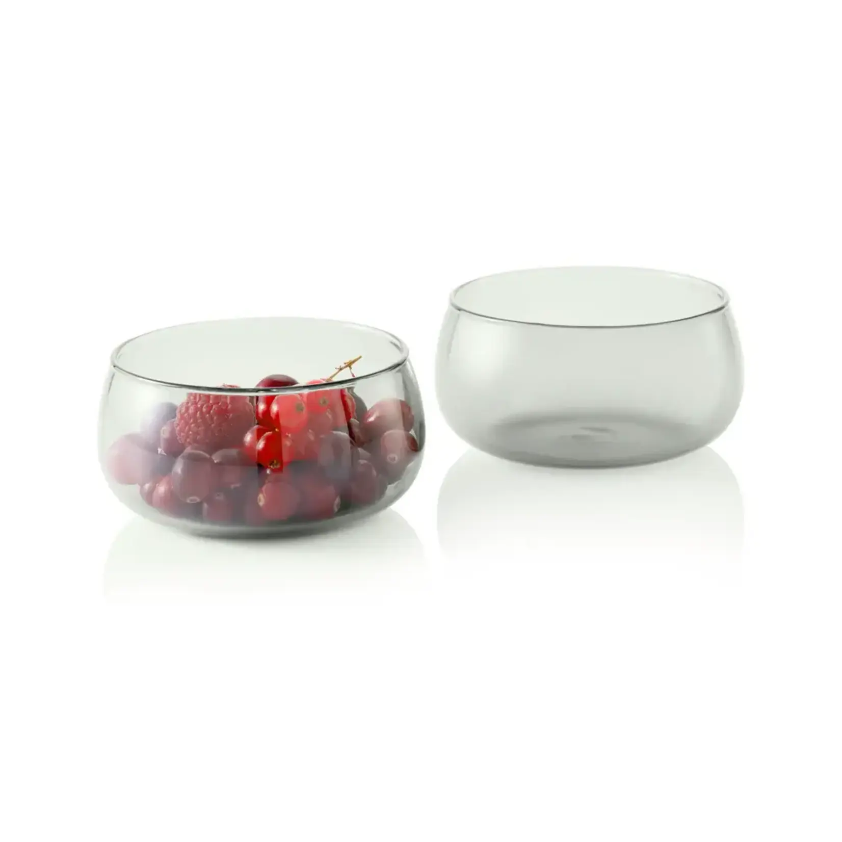 AdHoc AdHoc 300 ml schaaltjes set 2 Yuna AdHoc Yuna set-2 schaaltjes hittebestendig grijs glas Ad Hoc sb61